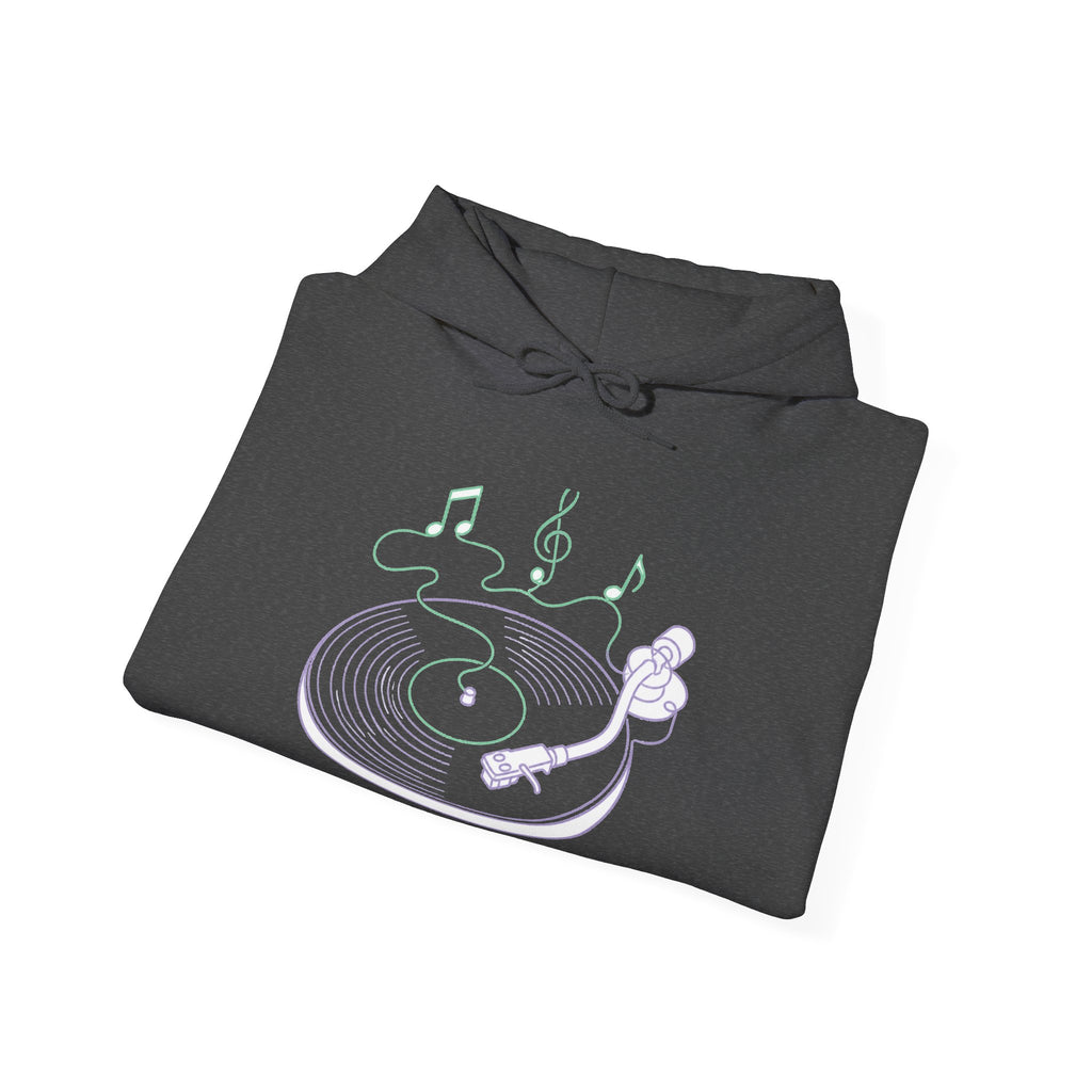 Matching Couple Sweatshirt - Vinyl & Cassette Matching Couple Hooded Sweatshirt Minimalist Art His Hers Valentine Gift - Design A