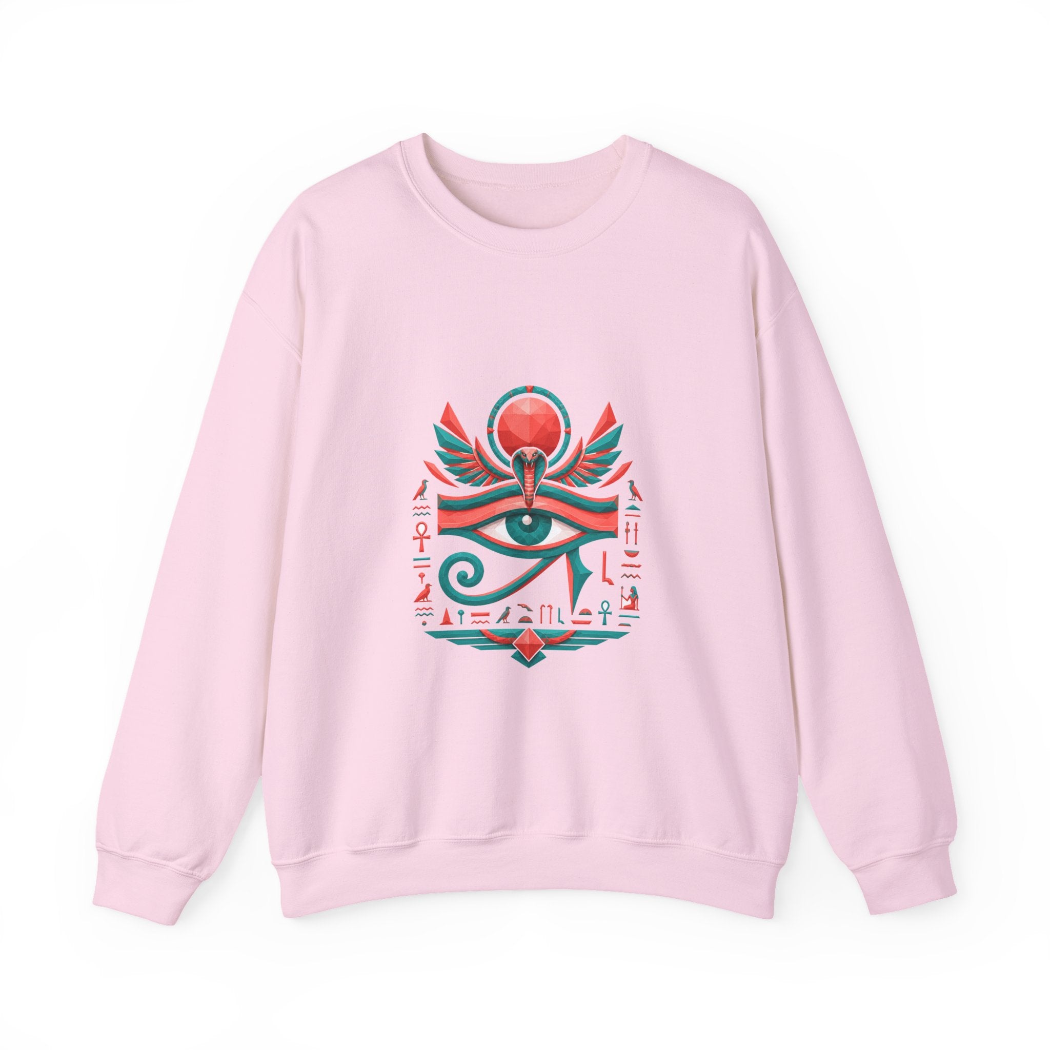 Matching Couple Sweatshirt - Eye of Ra & Horus Matching Couple Comfort Colors Crew Geometric Art His Hers Love Gift - Design A