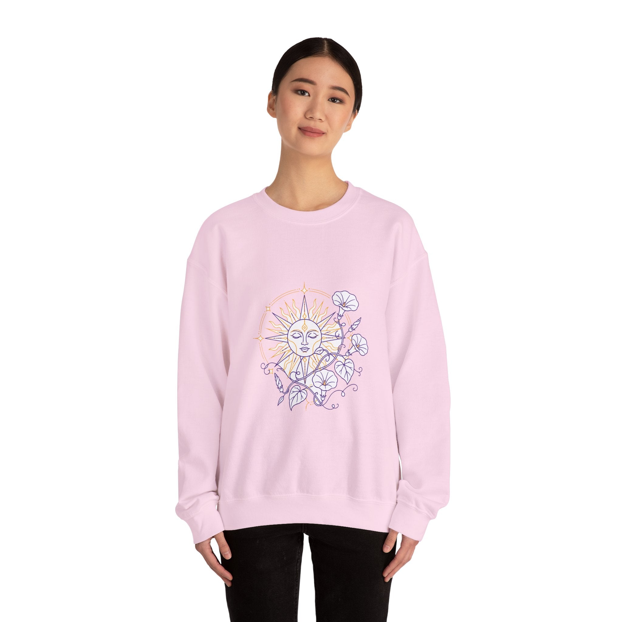 Matching Couple Sweatshirt - Sun & Moon Matching Couple Comfort Colors Crew Minimalist Art His Hers Christmas Gift - Design B