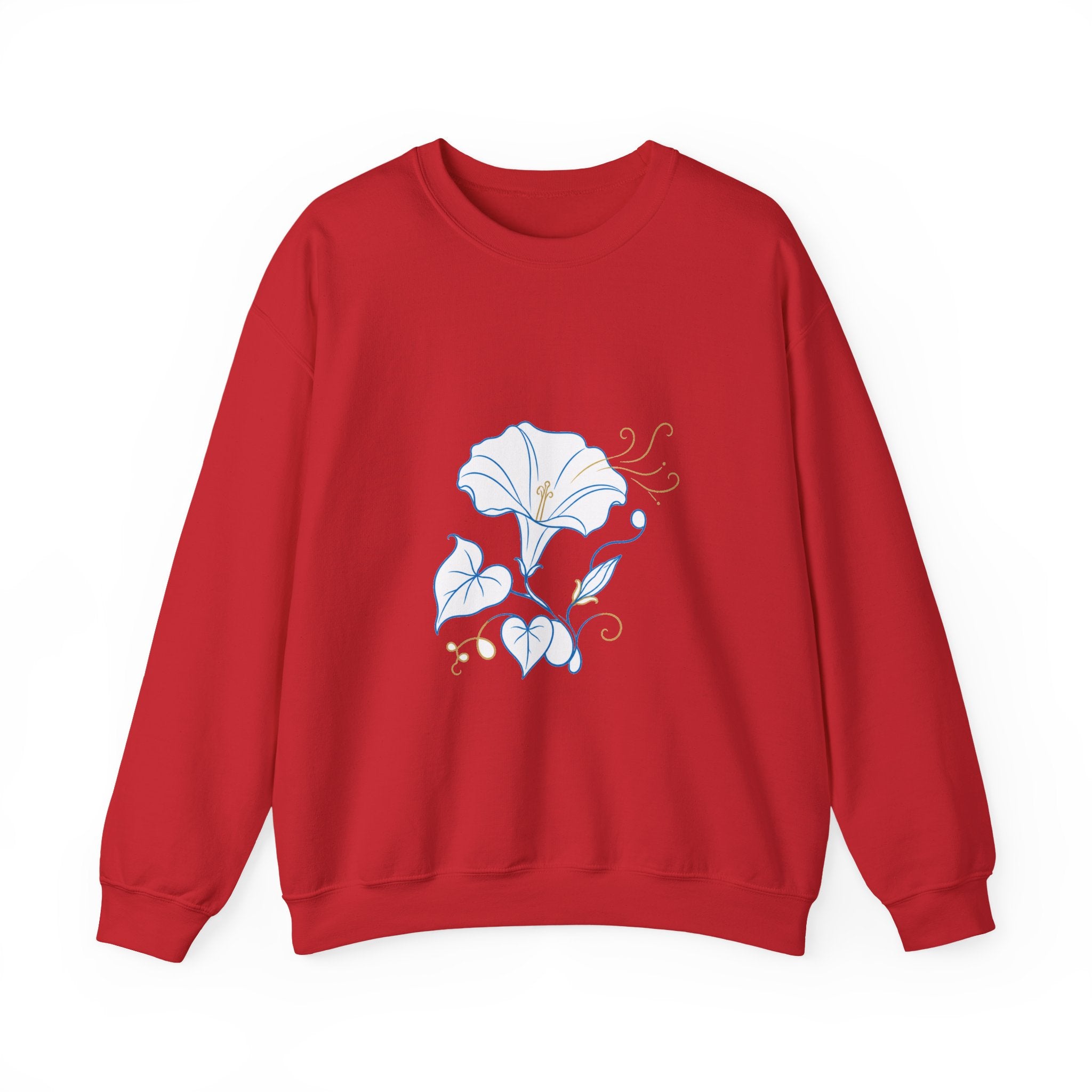 Matching Couple Sweatshirt - Sunflower & Moonflower Matching Couple Crewneck Sweatshirt Minimalist Art His Hers Valentine Gift - Design B