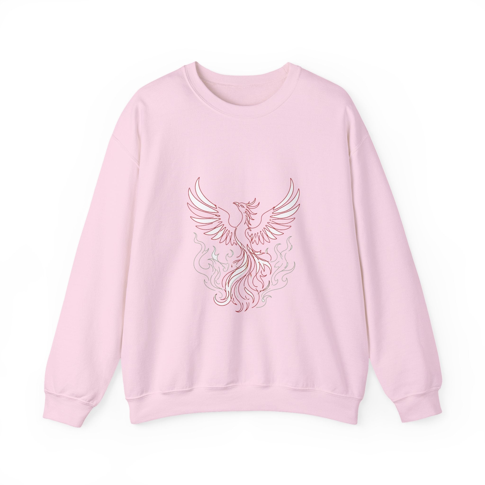 Matching Couple Sweatshirt - Dragon & Phoenix Matching Couple Crewneck Sweatshirt Minimalist Art His Hers Valentine Gift - Design B
