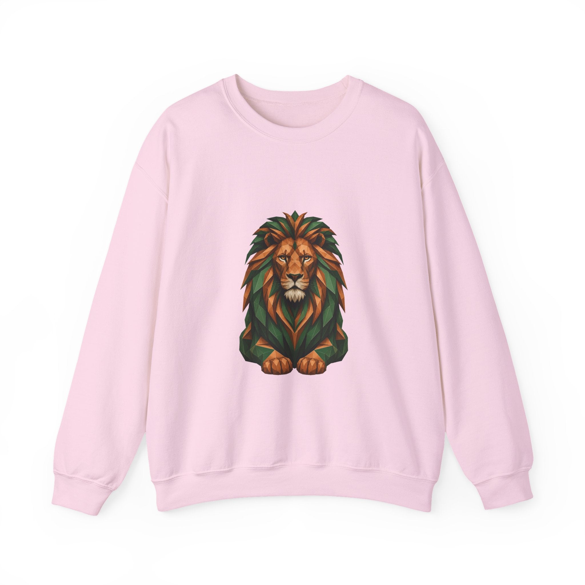 Matching Couple Sweatshirt - Lion & Lamb Matching Couple Comfort Colors Crew Geometric Art His Hers Love Gift - Design A
