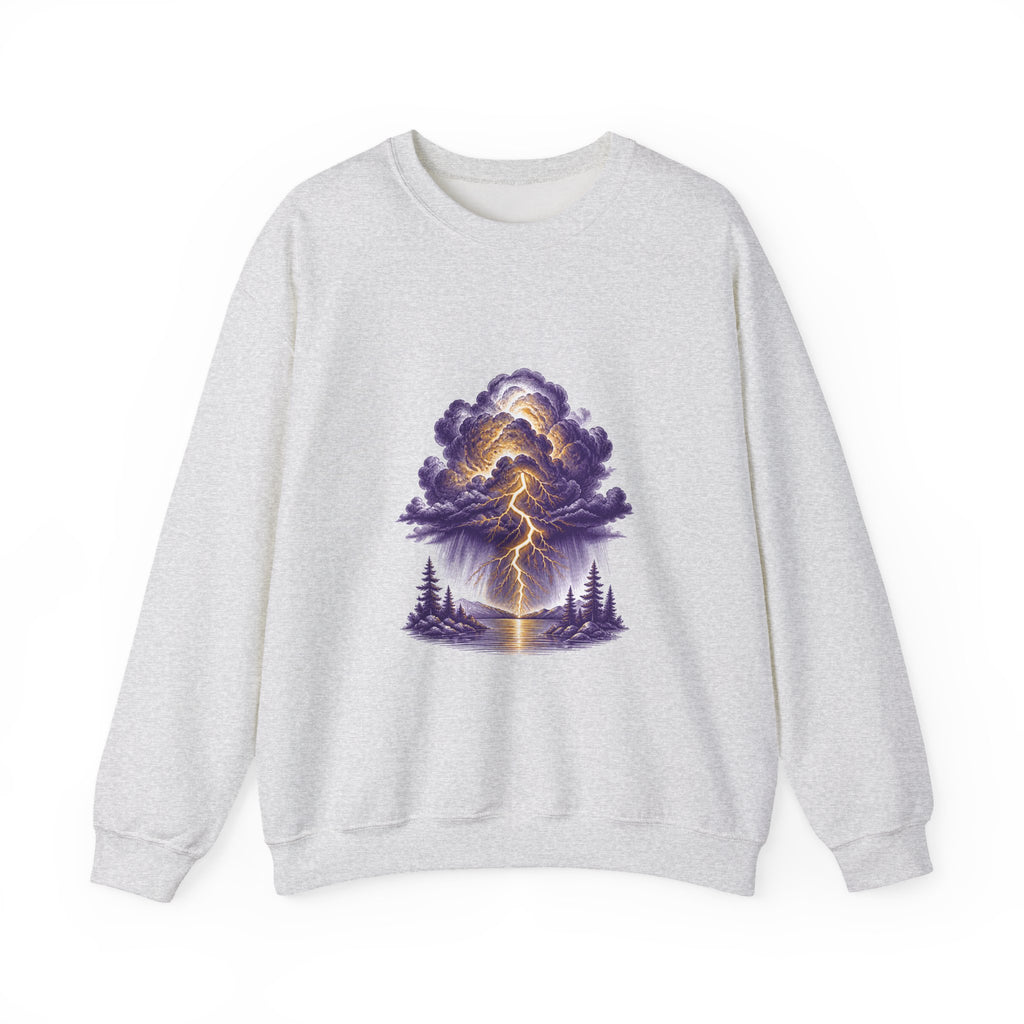 Matching Couple Sweatshirt - Storm & Rainbow Matching Couple Premium Fleece Sweatshirt Vintage Art His Hers Honeymoon Gift - Design A