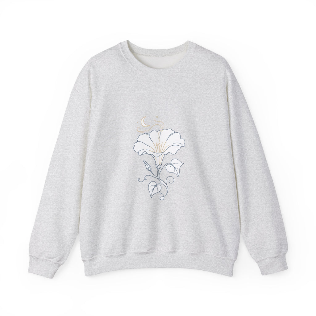 Matching Couple Sweatshirt - Sunflower & Moonflower Matching Couple Premium Fleece Sweatshirt Minimalist Art His Hers Christmas Gift - Design B
