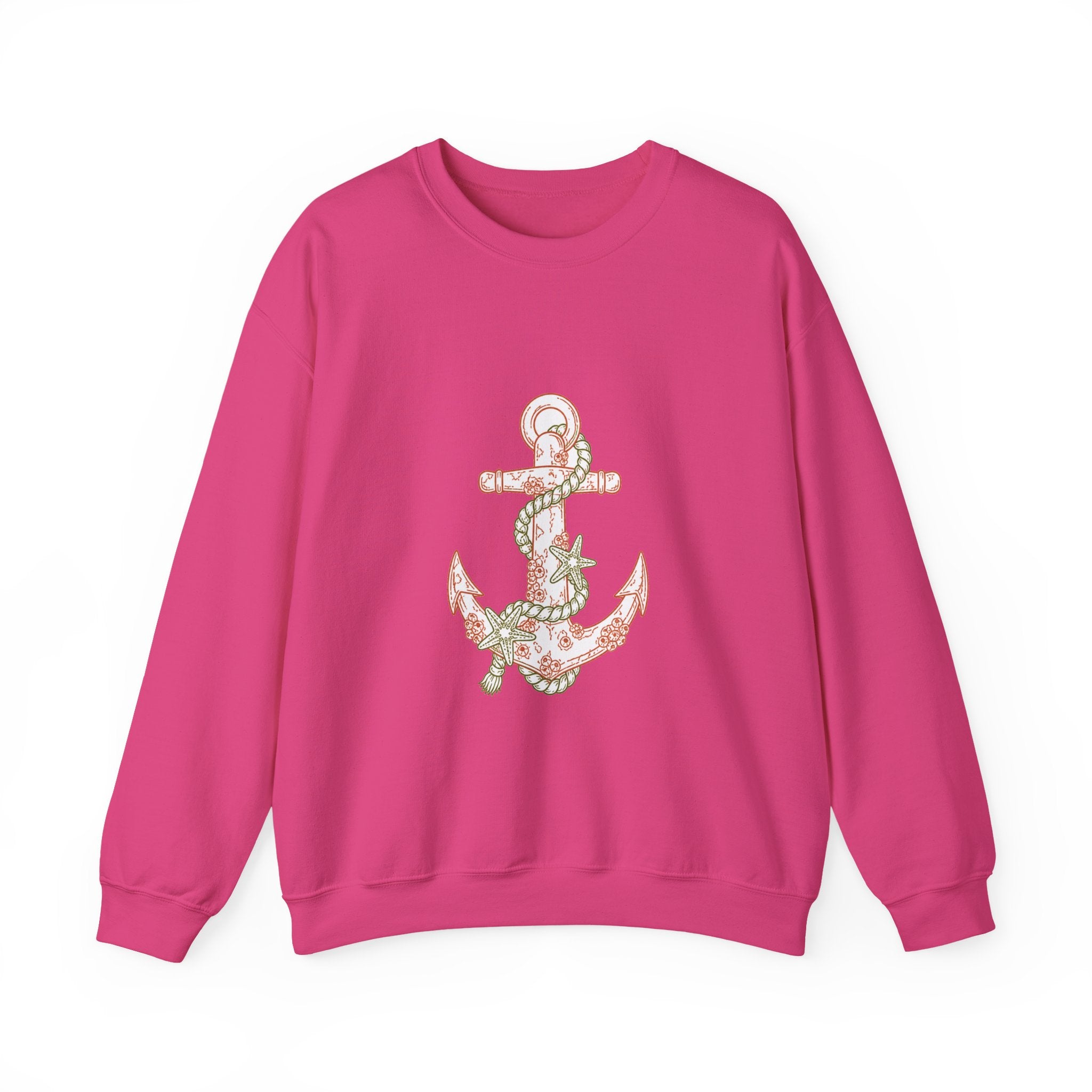 Matching Couple Sweatshirt - Anchor & Sail Matching Couple Crewneck Sweatshirt Minimalist Art His Hers Valentine Gift - Design A