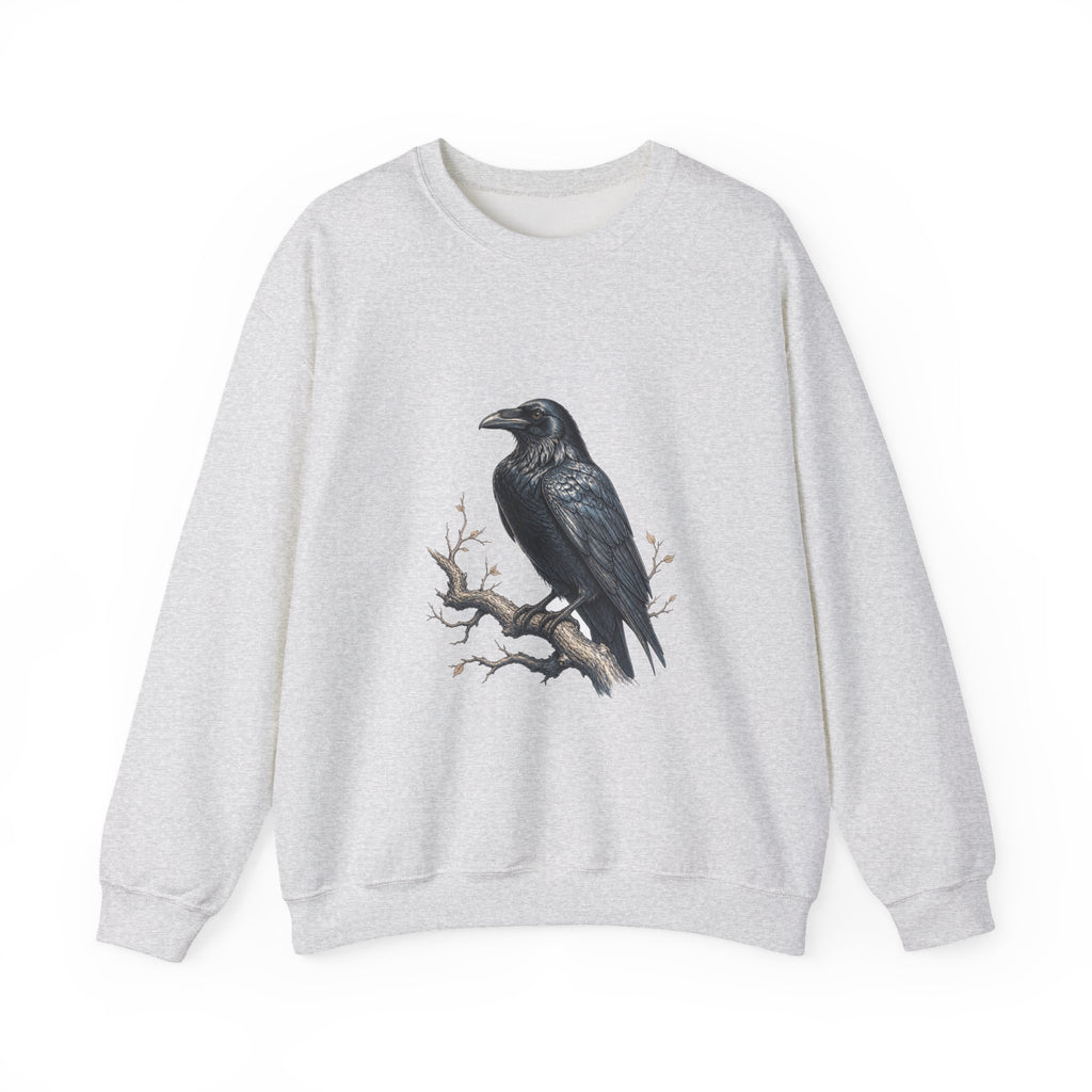 Matching Couple Sweatshirt - Raven & Swan Matching Couple Premium Fleece Sweatshirt Hand-Drawn Art His Hers Anniversary Gift - Design A
