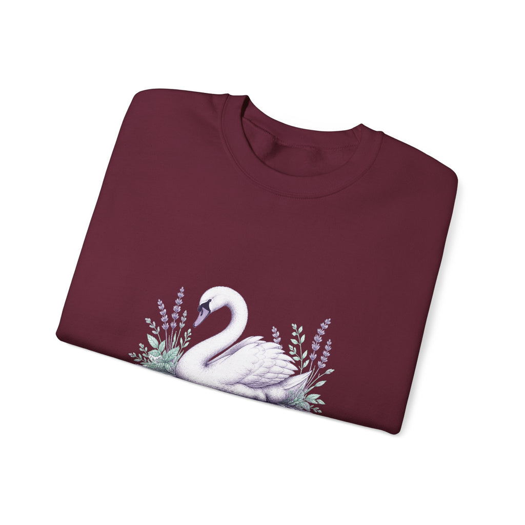 Matching Couple Sweatshirt - Raven & Swan Matching Couple Comfort Colors Crew Hand-Drawn Art His Hers Anniversary Gift - Design B