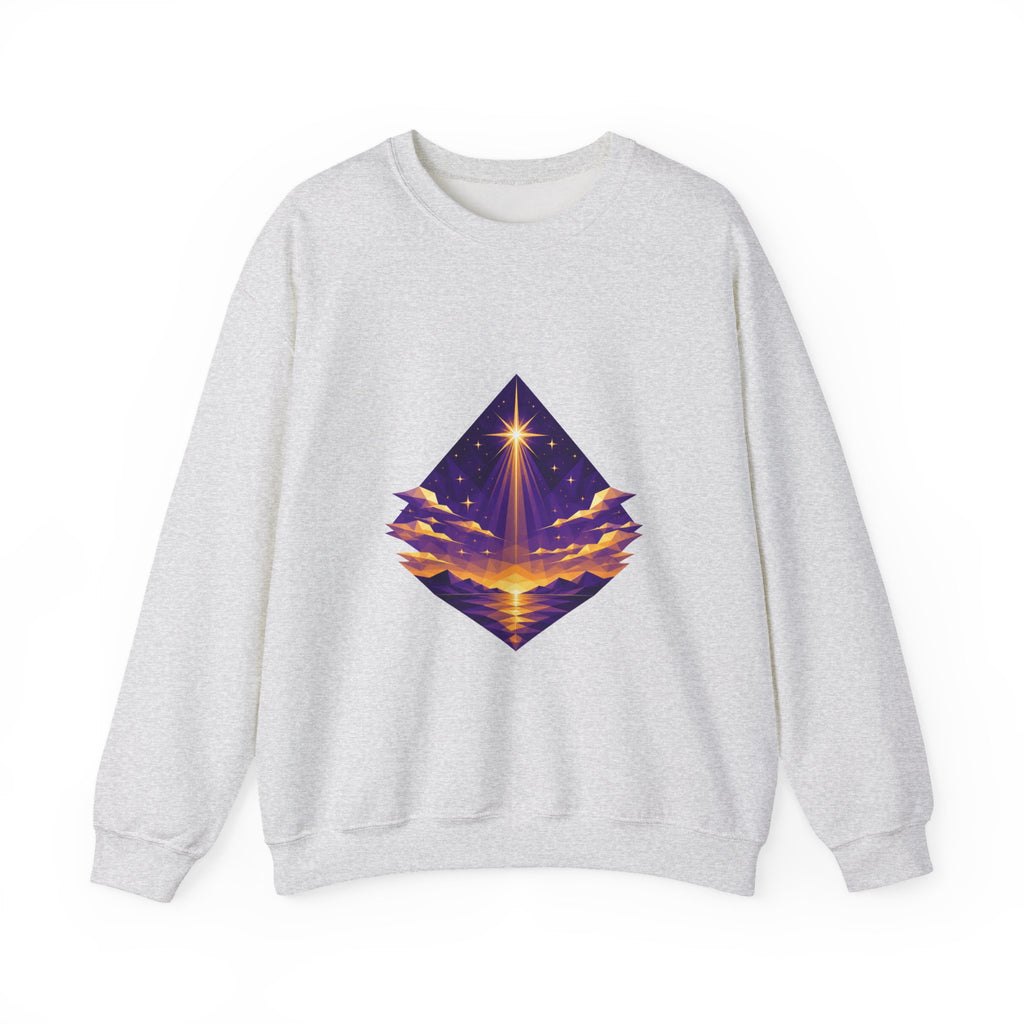 Matching Couple Sweatshirt - Evening & Morning Star Matching Couple Premium Fleece Sweatshirt Geometric Art His Hers Love Gift - Design A