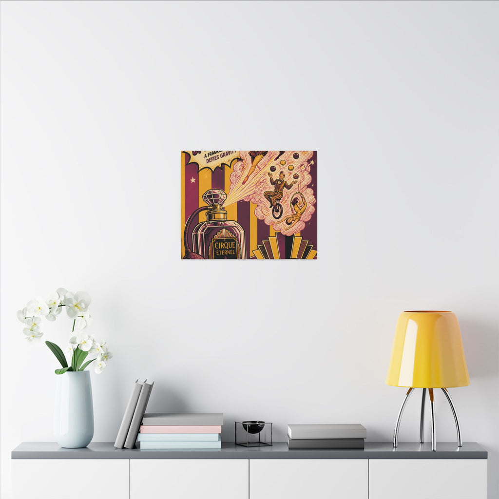 Perfume Bottle Fountain Wall Art Canvas 24×36 Pop Art Restaurant Decor Maximalist Print