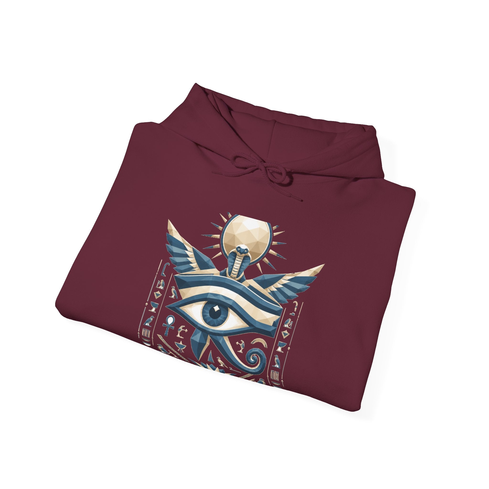 Matching Couple Sweatshirt - Eye of Ra & Horus Matching Couple Hooded Sweatshirt Geometric Art His Hers Couple Gift - Design A