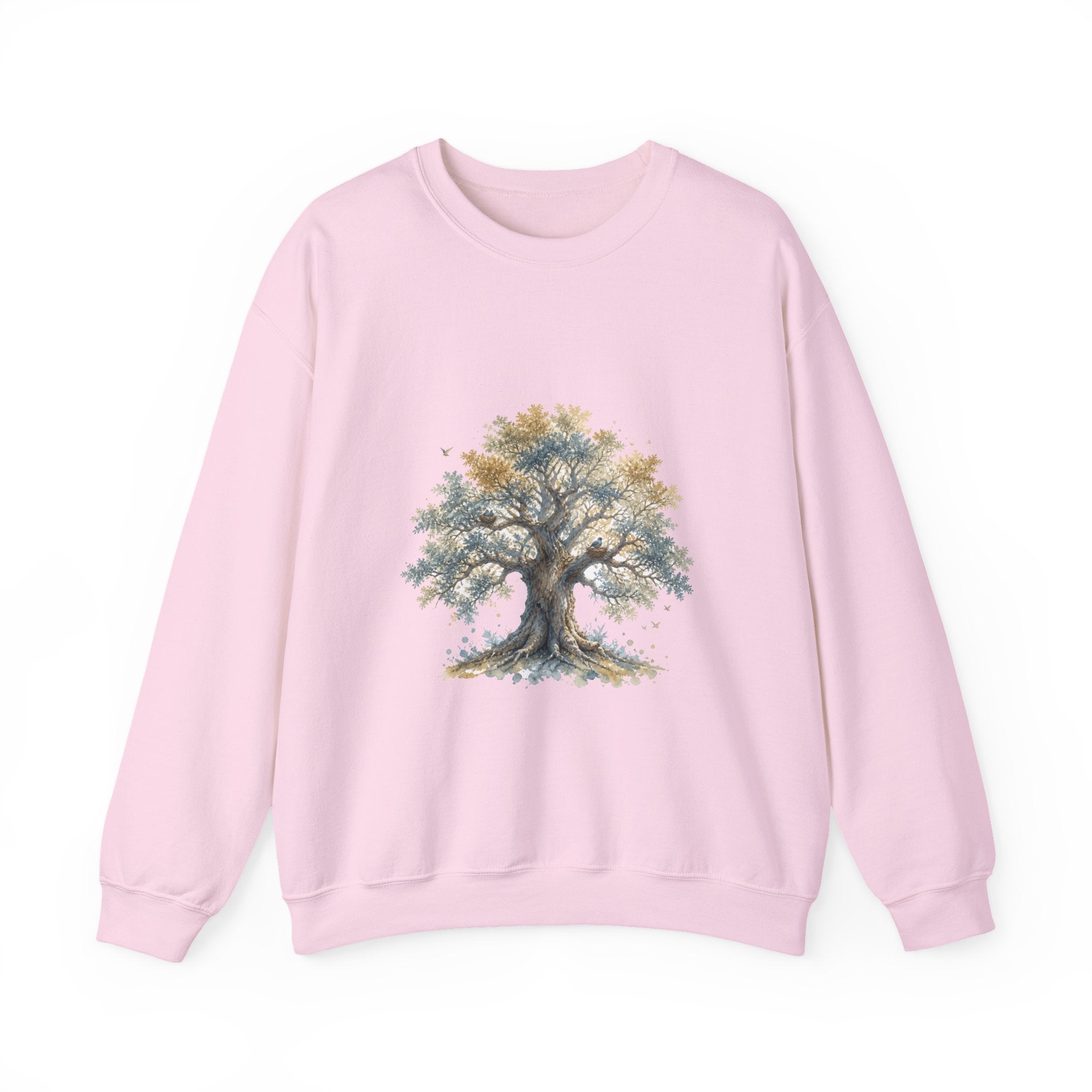 Matching Couple Sweatshirt - Ancient Oak & Deep Roots Matching Couple Comfort Colors Crew Watercolor Art His Hers Birthday Gift - Design A