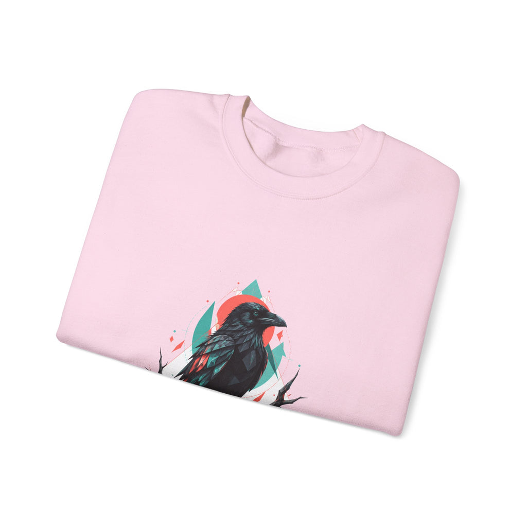 Matching Couple Sweatshirt - Raven & Swan Matching Couple Crewneck Sweatshirt Geometric Art His Hers Couple Gift - Design A