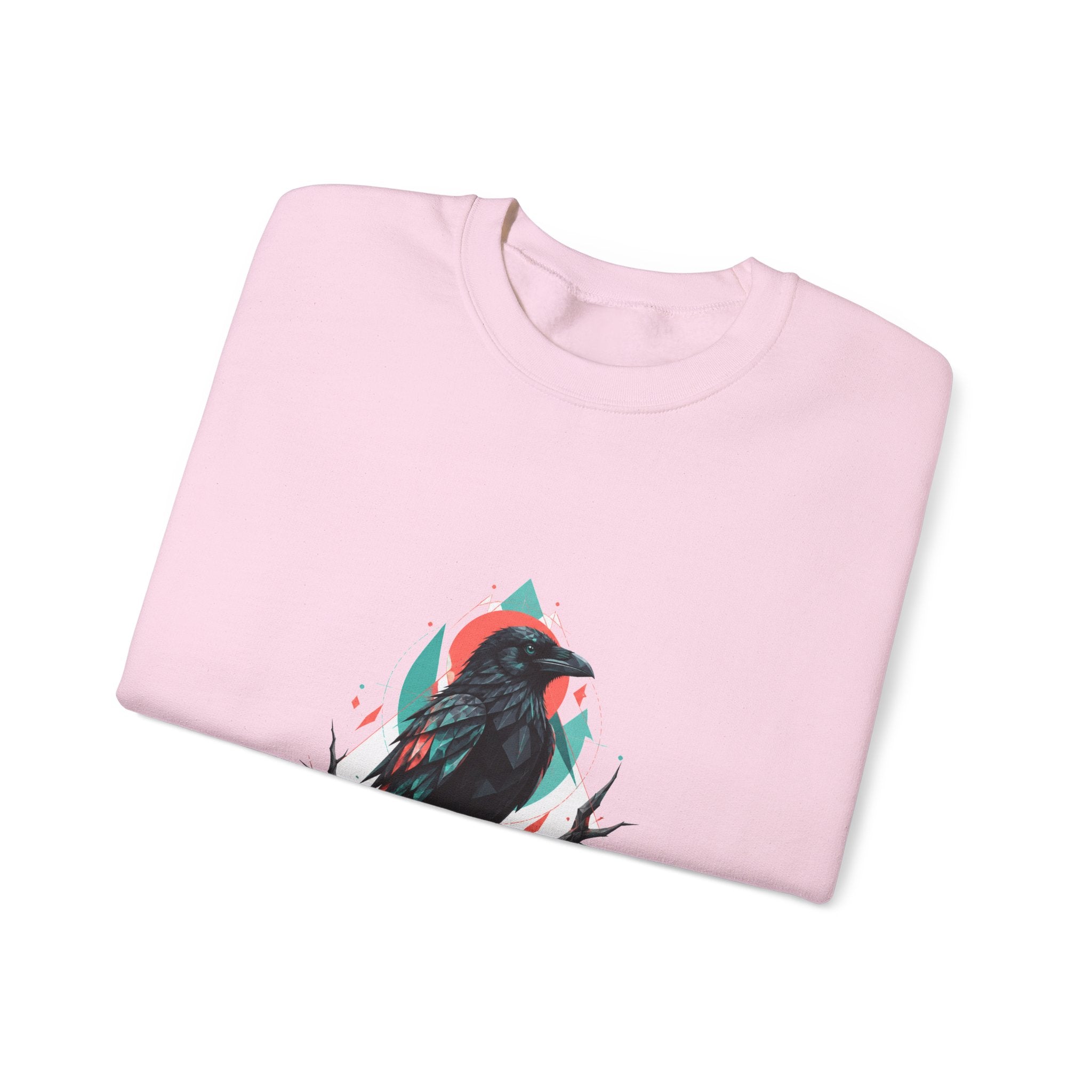 Matching Couple Sweatshirt - Raven & Swan Matching Couple Crewneck Sweatshirt Geometric Art His Hers Couple Gift - Design A