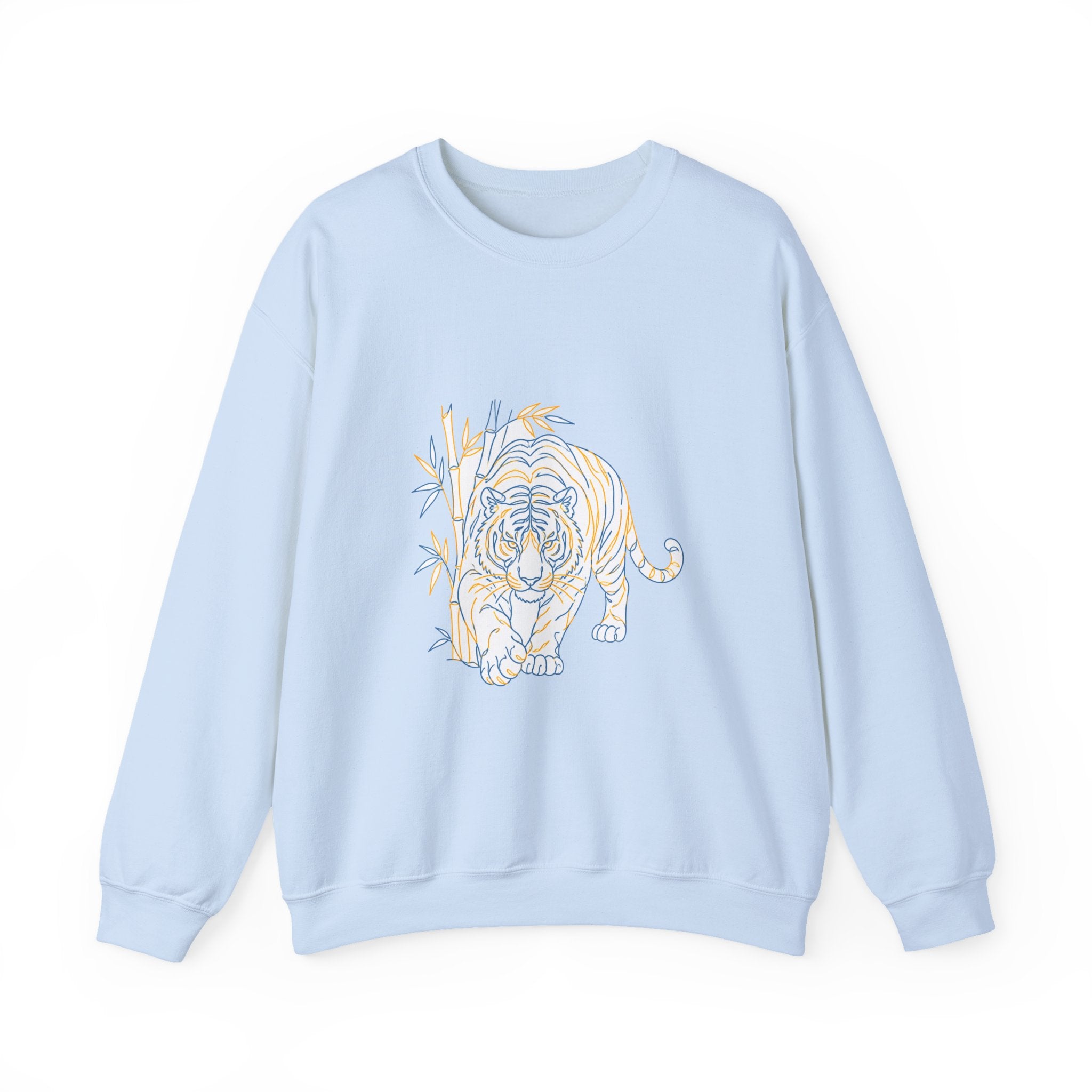 Matching Couple Sweatshirt - Tiger & Crane Matching Couple Premium Fleece Sweatshirt Minimalist Art His Hers Christmas Gift - Design A