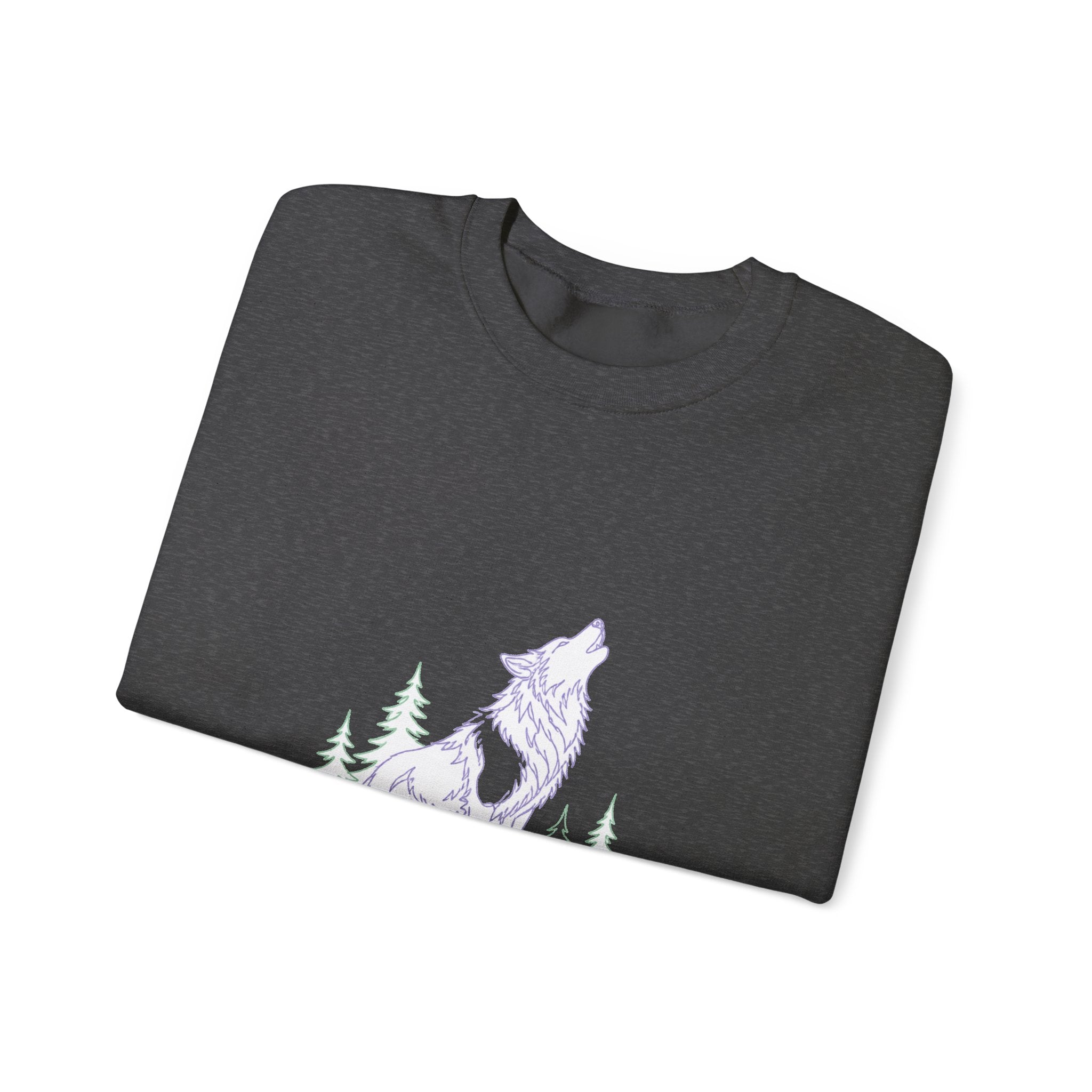 Matching Couple Sweatshirt - Wolf & Dove Matching Couple Premium Fleece Sweatshirt Minimalist Art His Hers Christmas Gift - Design A