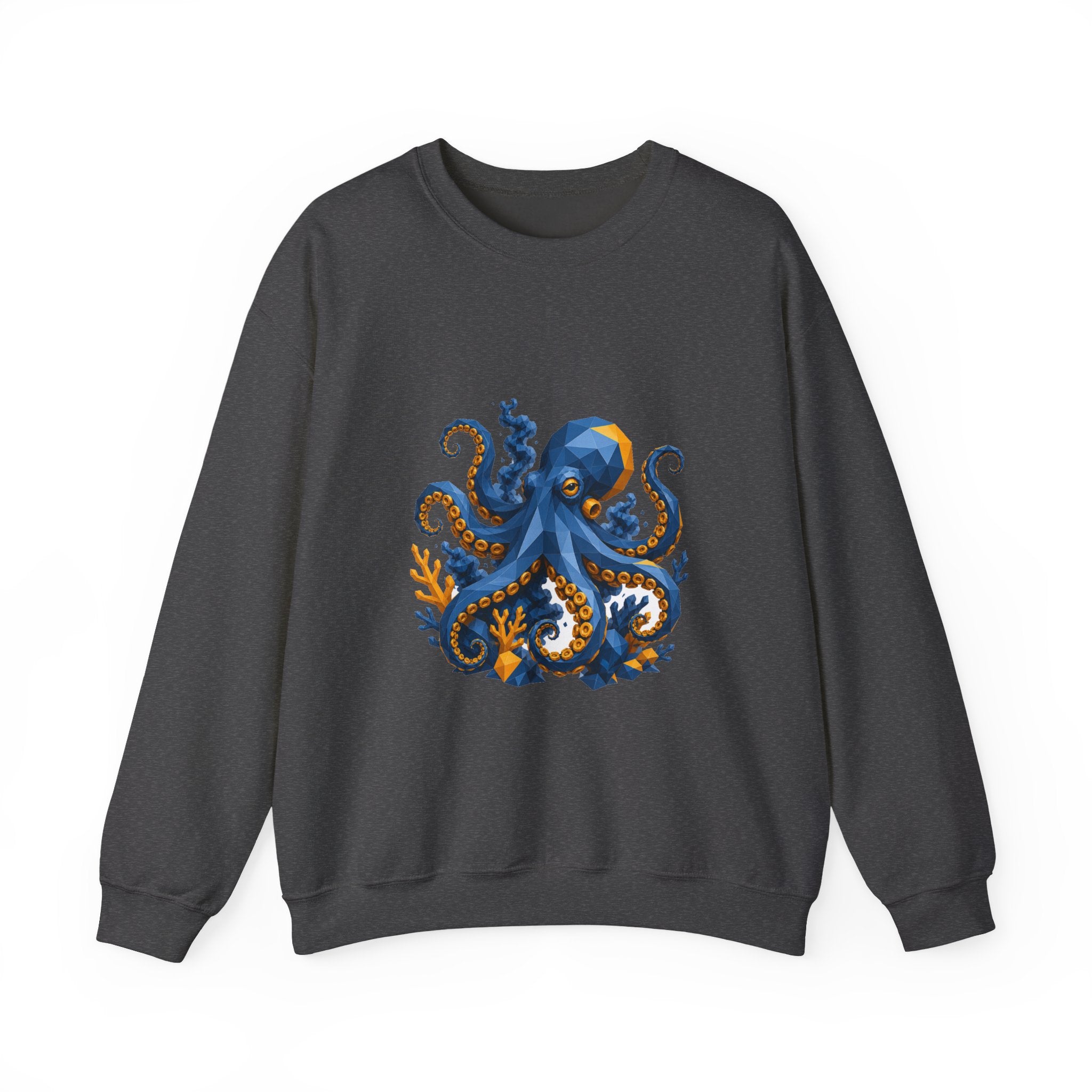 Matching Couple Sweatshirt - Octopus & Jellyfish Matching Couple Comfort Colors Crew Geometric Art His Hers Love Gift - Design A