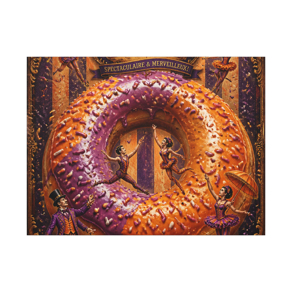 Donut Circus Ring Wall Art Canvas 24×36 Baroque Studio Decor Maximalist Print