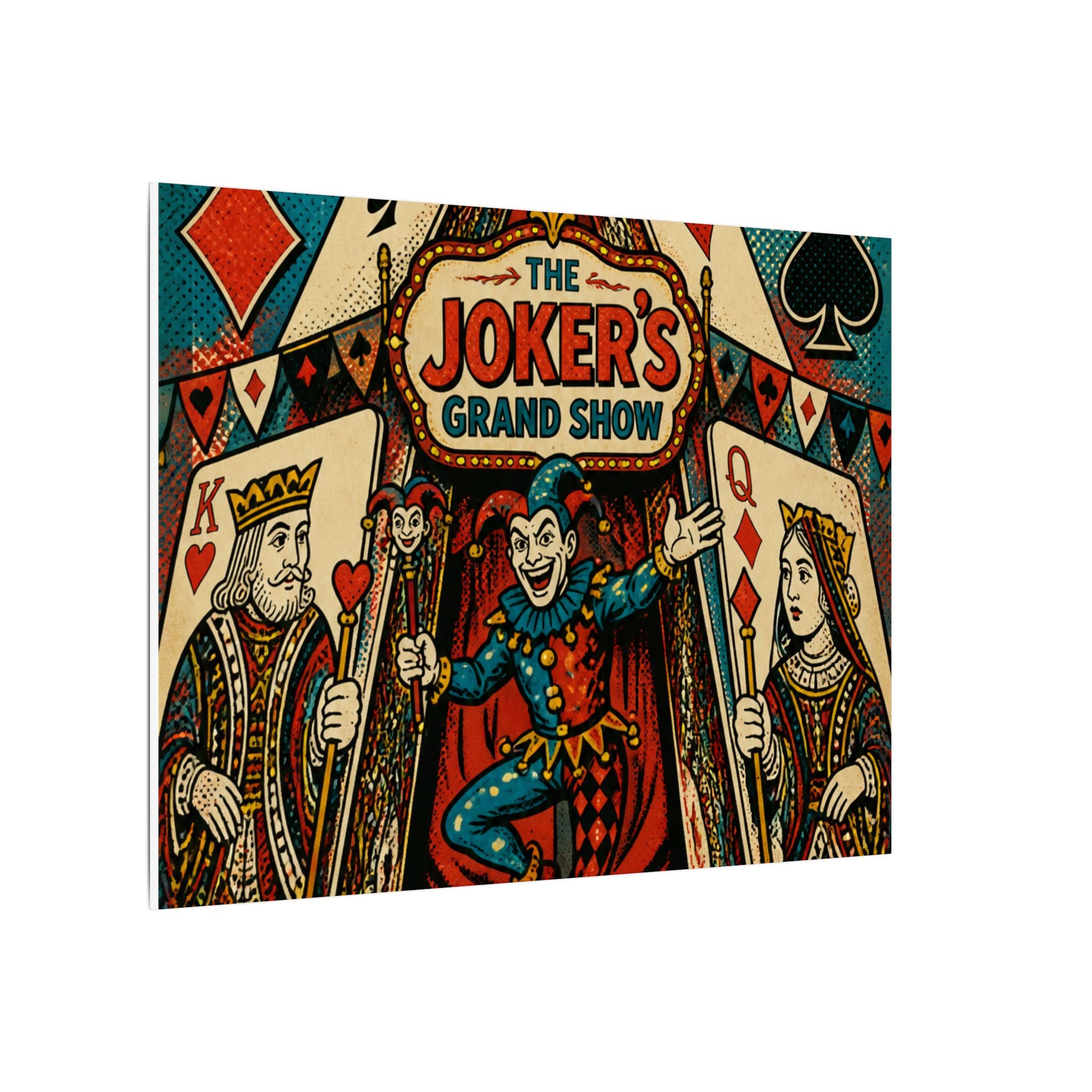 Playing Cards Tent Wall Art Canvas 24×36 Pop Art Restaurant Decor Maximalist Print