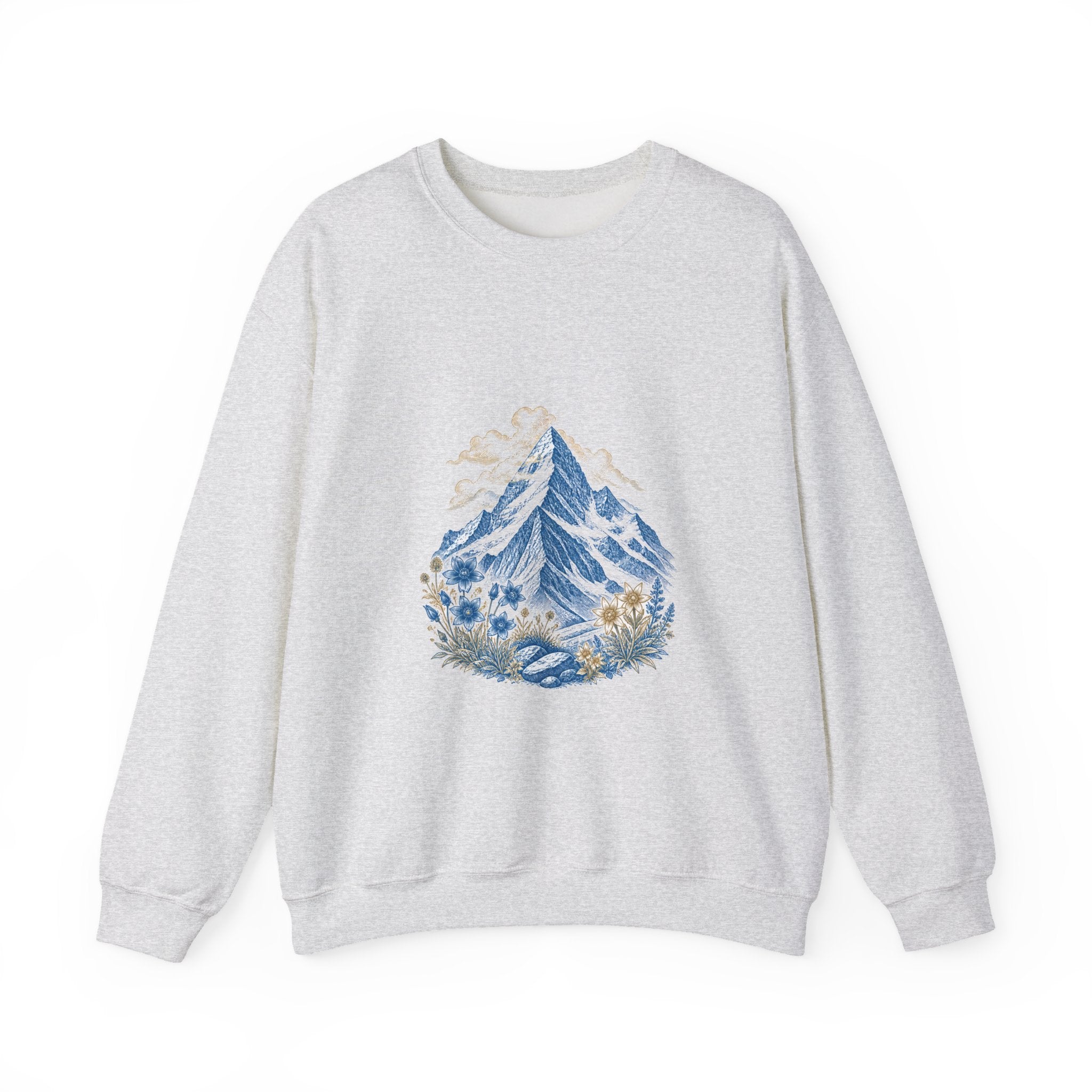 Matching Couple Sweatshirt - Mountain & Ocean Matching Couple Comfort Colors Crew Vintage Art His Hers Honeymoon Gift - Design A
