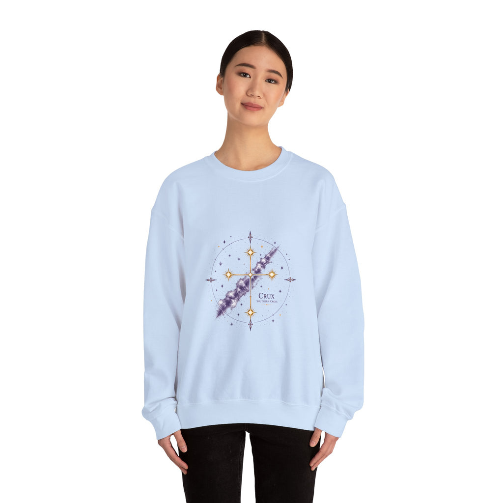 Matching Couple Sweatshirt - Aurora & Southern Cross Matching Couple Premium Fleece Sweatshirt Hand-Drawn Art His Hers Anniversary Gift - Design B