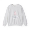Matching Couple Sweatshirt - Open & Closed Lotus Matching Couple Crewneck Sweatshirt Minimalist Art His Hers Valentine Gift - Design B