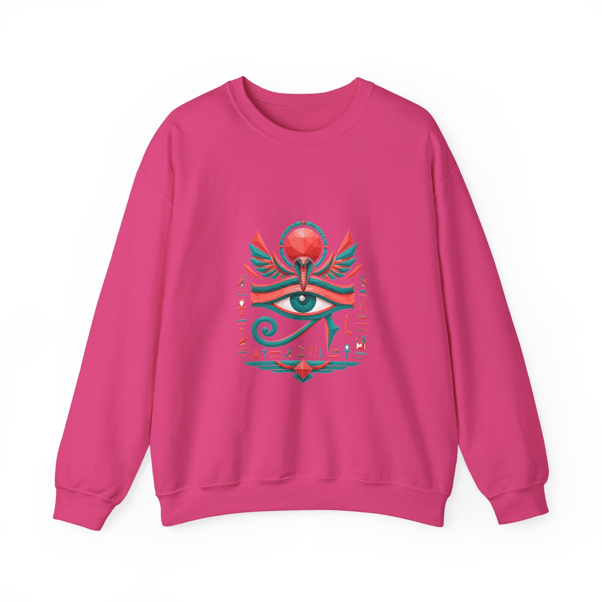 Matching Couple Sweatshirt - Eye of Ra & Horus Matching Couple Comfort Colors Crew Geometric Art His Hers Love Gift - Design A