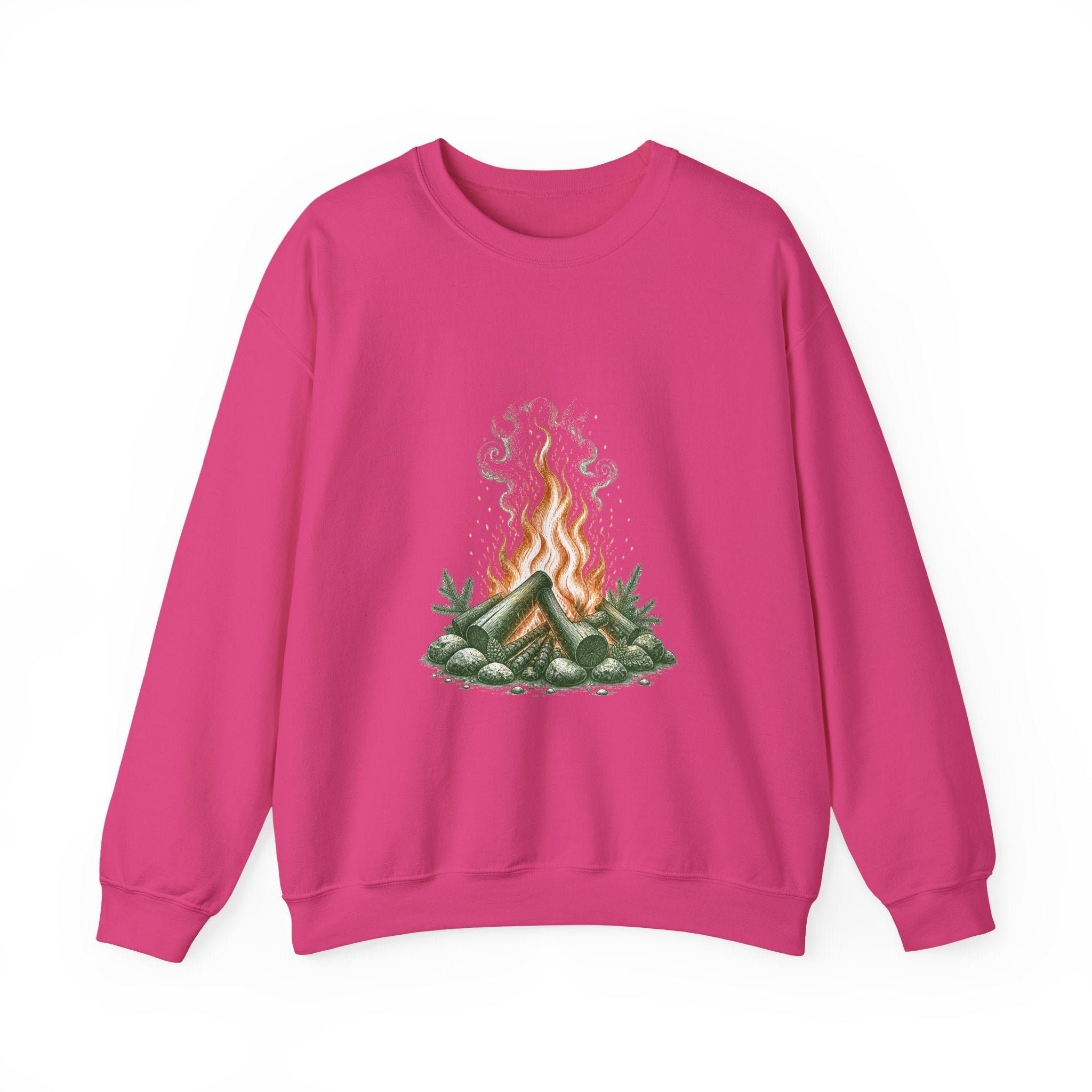 Matching Couple Sweatshirt - Wildfire & Waterfall Matching Couple Comfort Colors Crew Vintage Art His Hers Honeymoon Gift - Design A