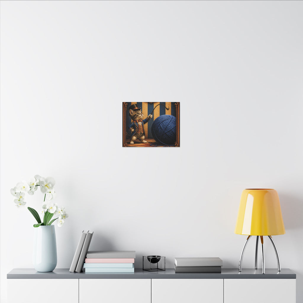 Cat Lion Tamer Wall Art Canvas 24×36 Baroque Studio Decor Maximalist Print