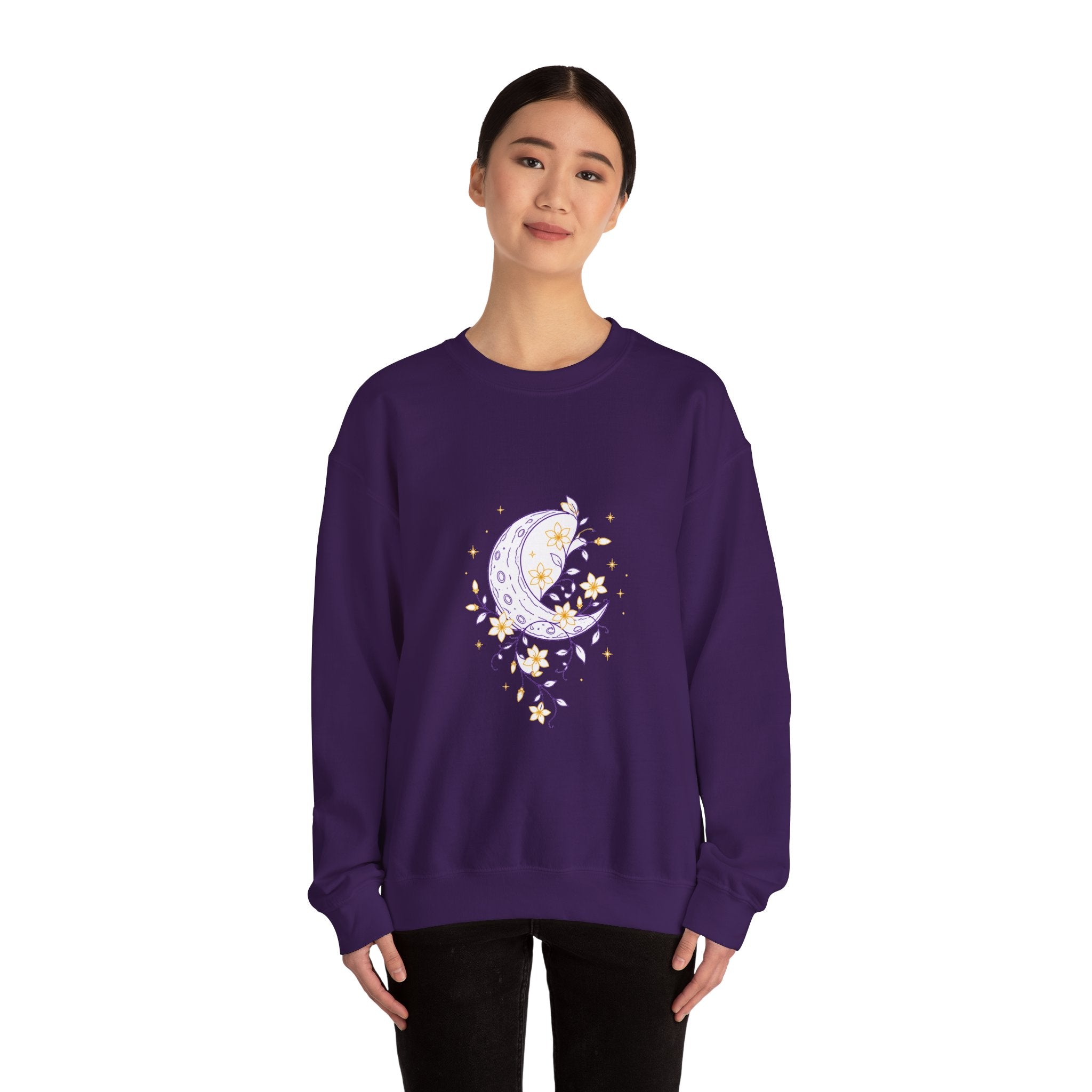 Matching Couple Sweatshirt - Sun & Moon Matching Couple Comfort Colors Crew Minimalist Art His Hers Christmas Gift - Design A