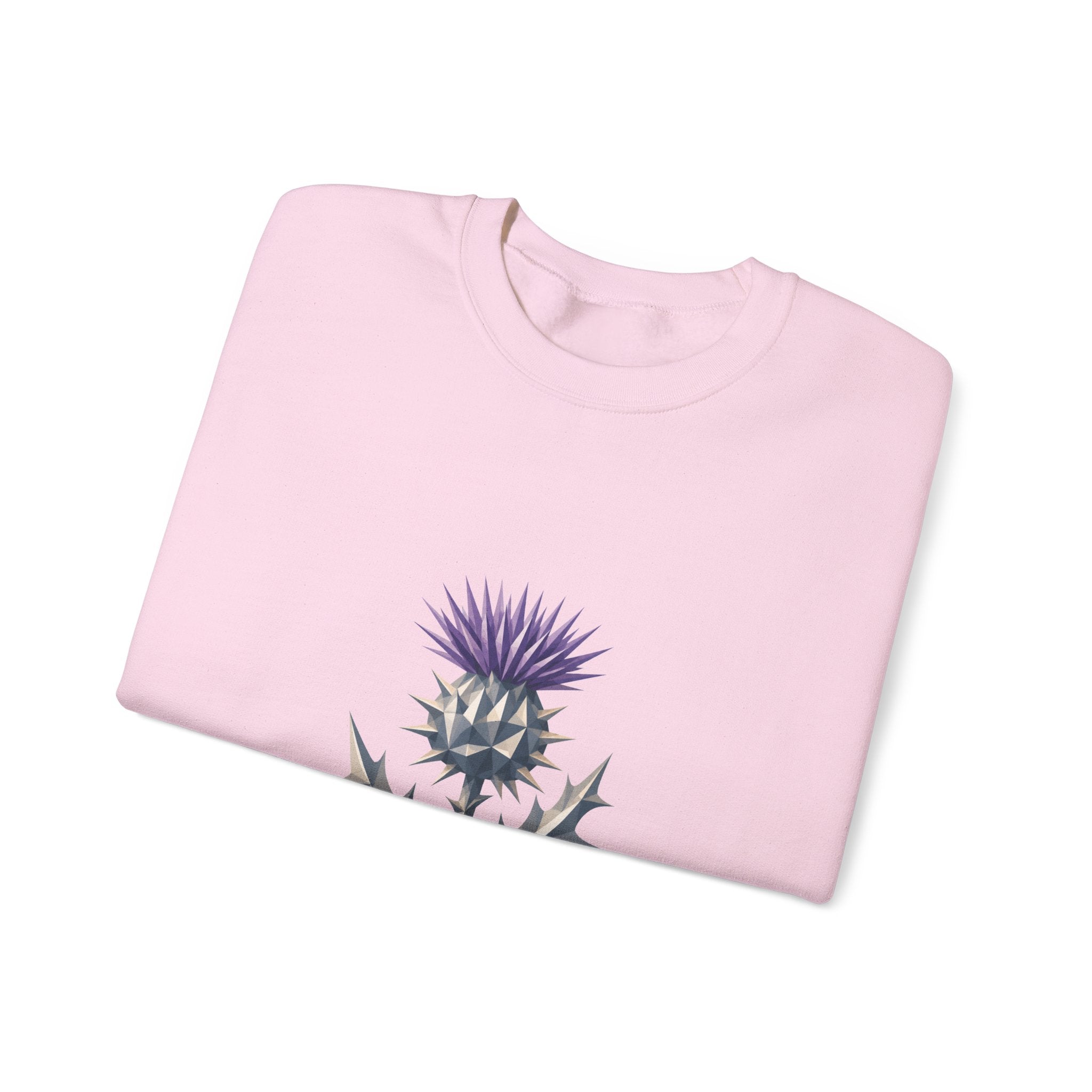 Matching Couple Sweatshirt - Lavender & Thistle Matching Couple Comfort Colors Crew Geometric Art His Hers Love Gift - Design B