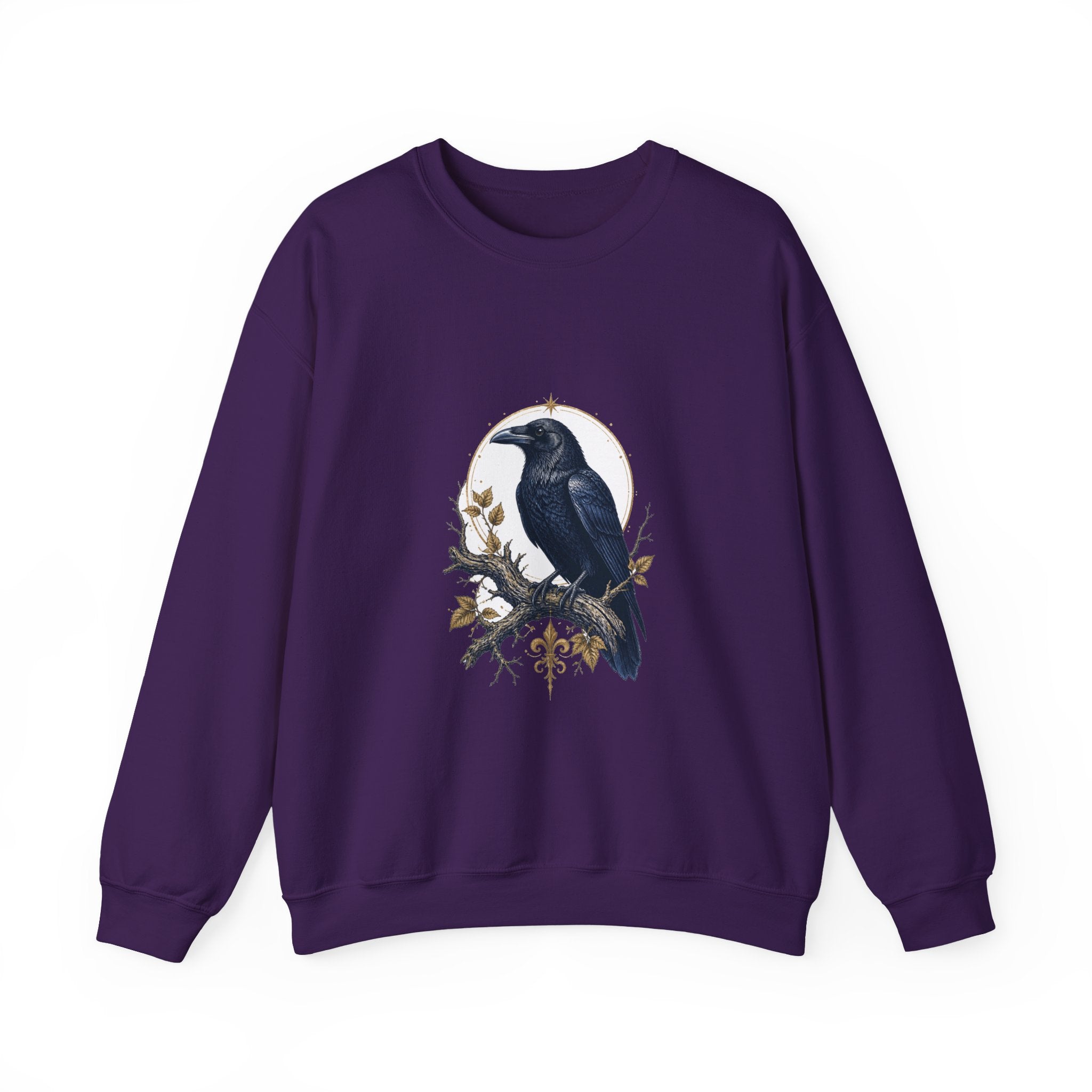 Matching Couple Sweatshirt - Raven & Swan Matching Couple Premium Fleece Sweatshirt Vintage Art His Hers Honeymoon Gift - Design A