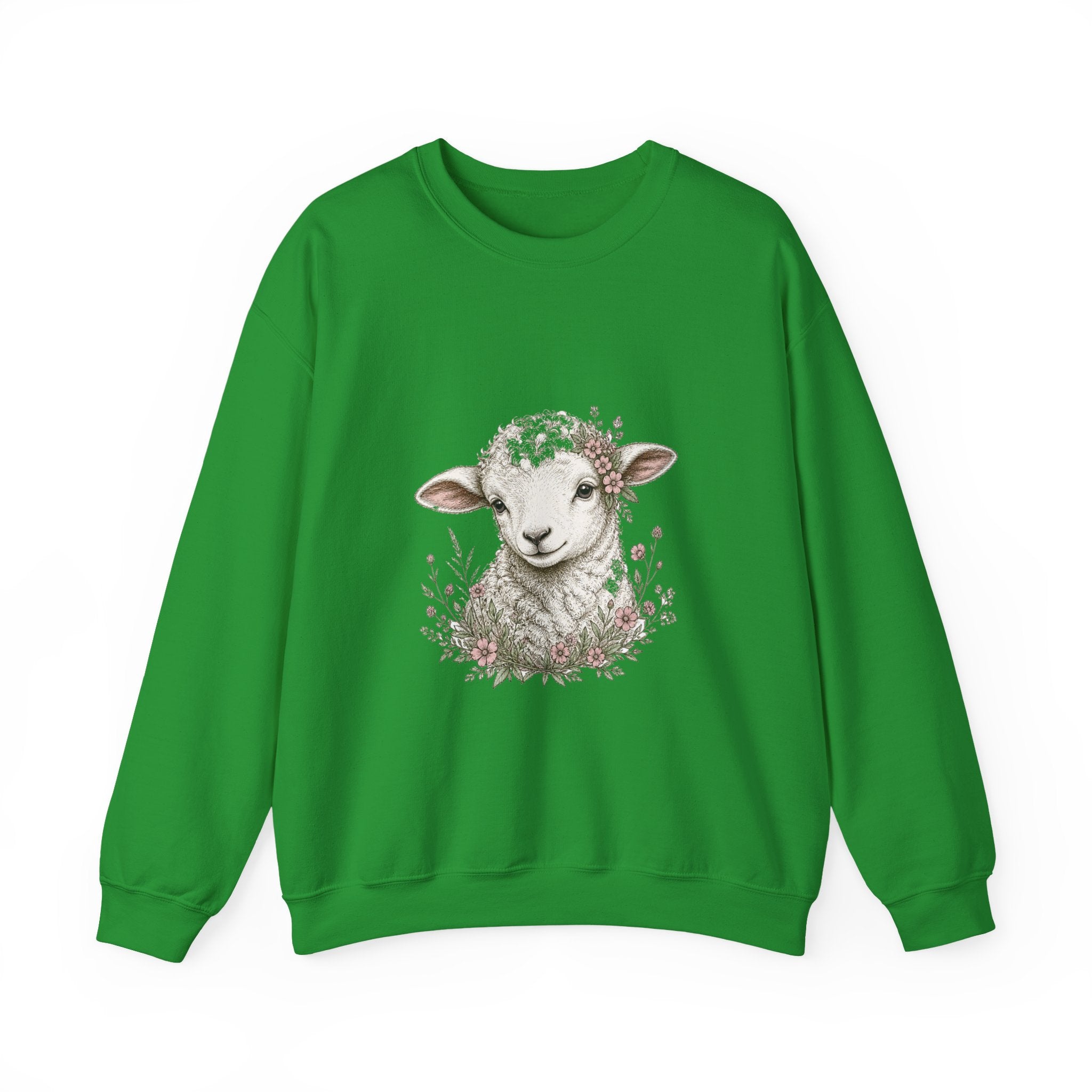Matching Couple Sweatshirt - Lion & Lamb Matching Couple Premium Fleece Sweatshirt Hand-Drawn Art His Hers Anniversary Gift - Design B