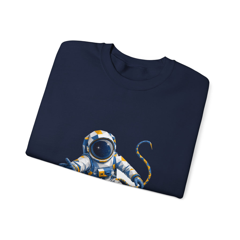 Matching Couple Sweatshirt - Astronaut & Planet Matching Couple Comfort Colors Crew Geometric Art His Hers Love Gift - Design A