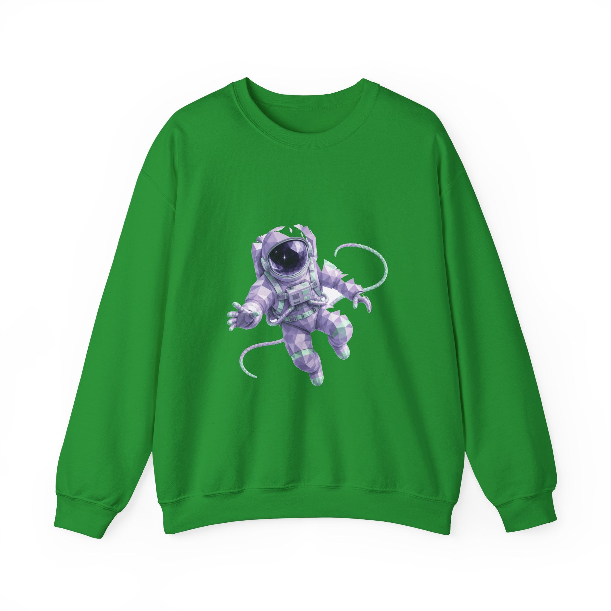 Matching Couple Sweatshirt - Astronaut & Planet Matching Couple Crewneck Sweatshirt Geometric Art His Hers Couple Gift - Design A