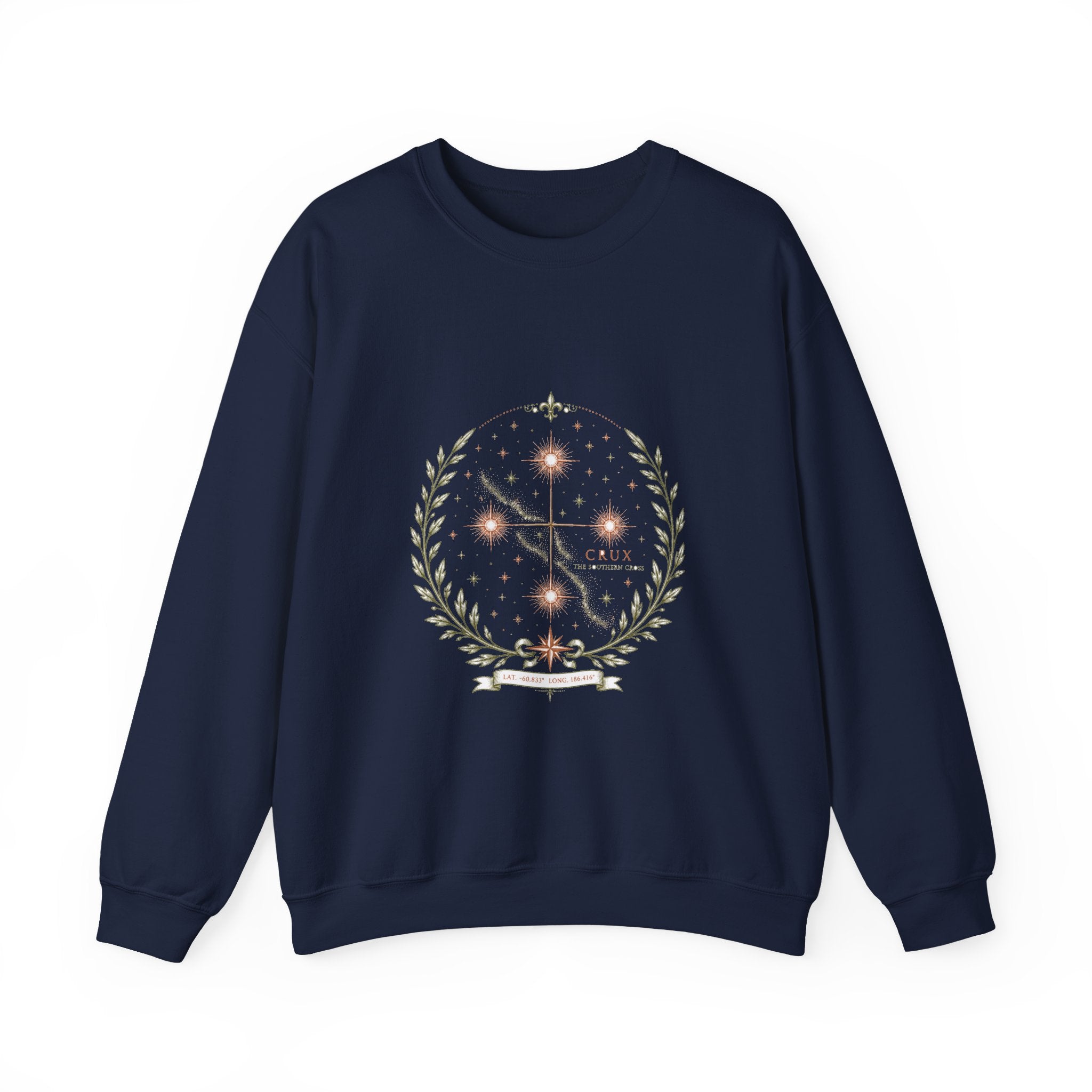Matching Couple Sweatshirt - Aurora & Southern Cross Matching Couple Premium Fleece Sweatshirt Vintage Art His Hers Honeymoon Gift - Design B