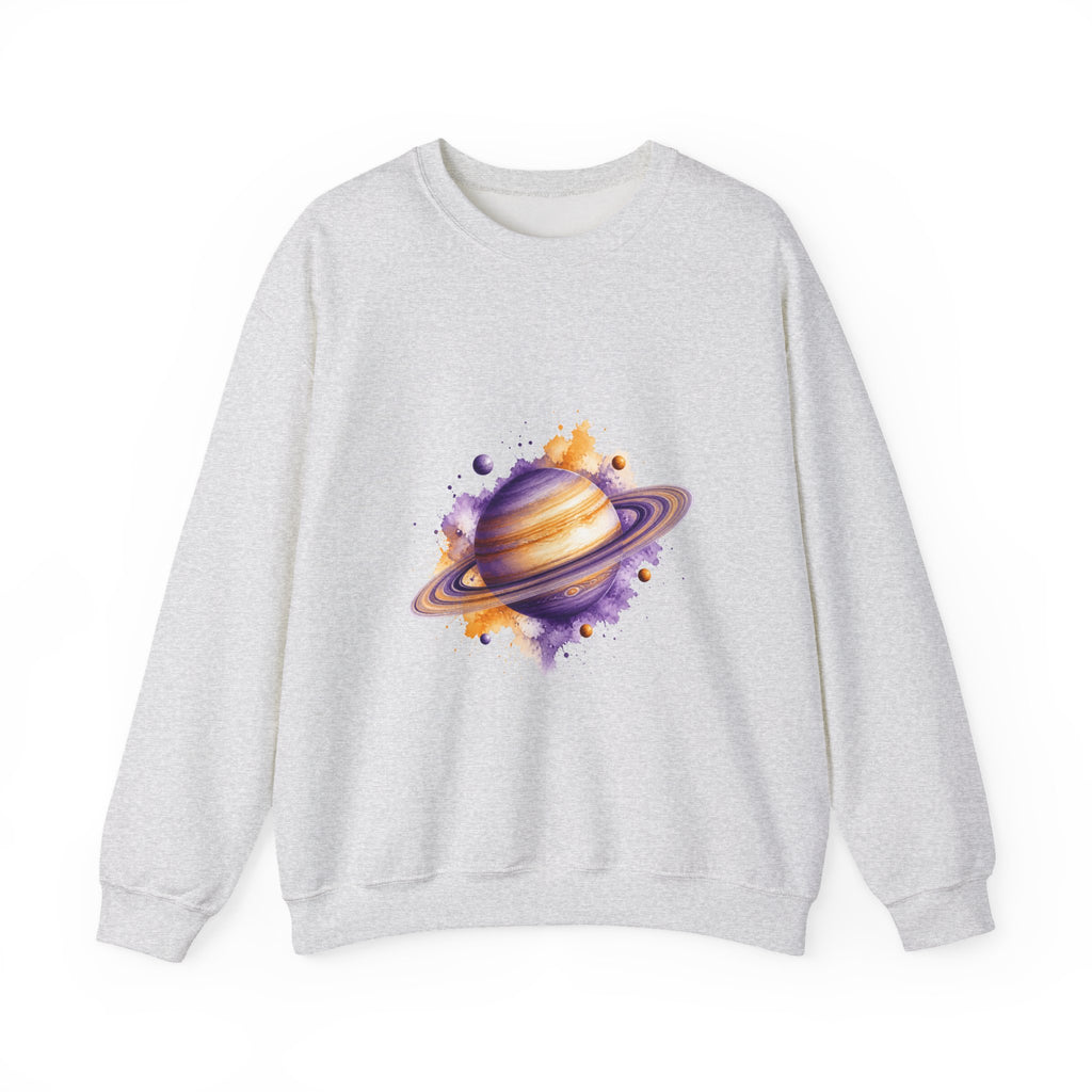 Matching Couple Sweatshirt - Saturn & Jupiter Matching Couple Comfort Colors Crew Watercolor Art His Hers Birthday Gift - Design A