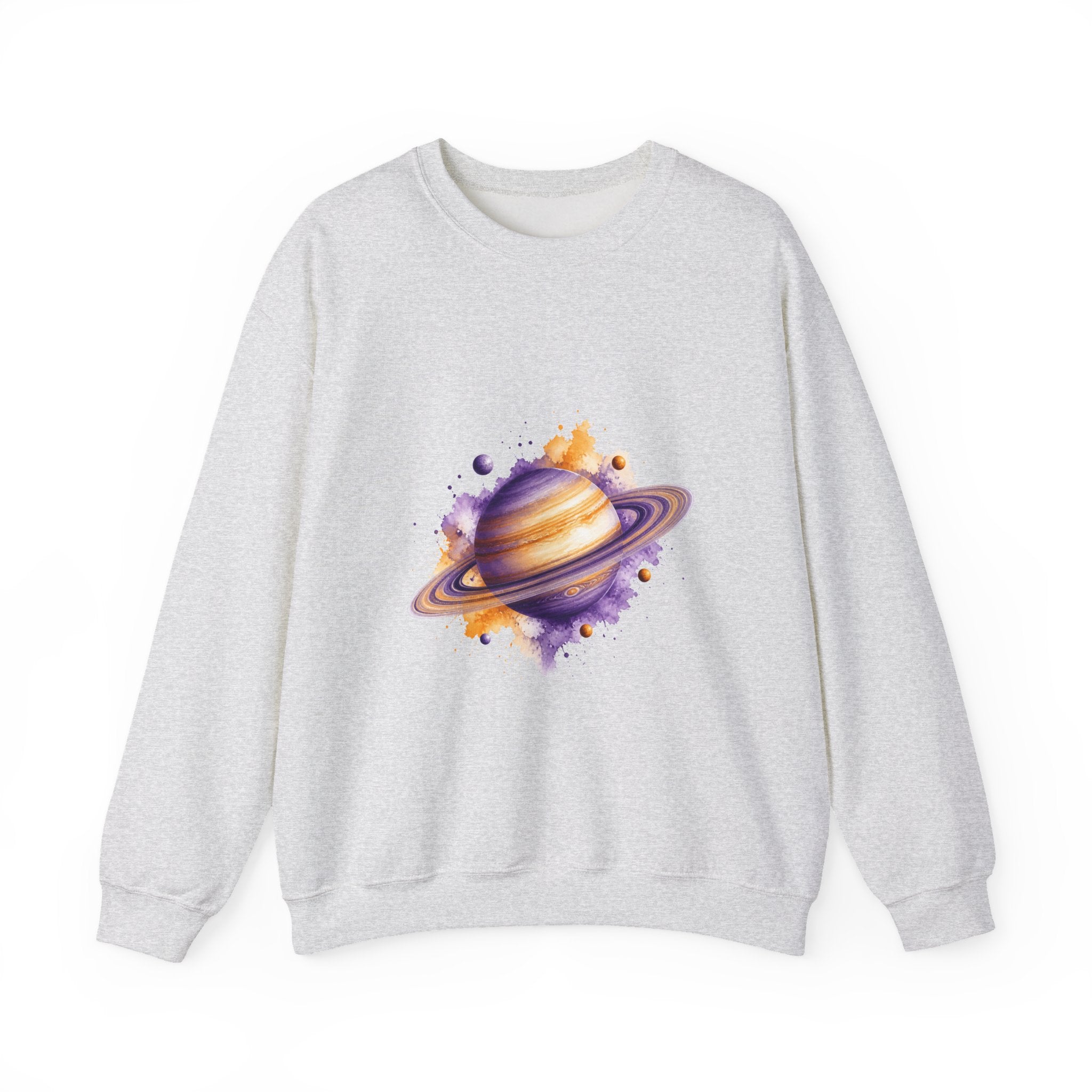 Matching Couple Sweatshirt - Saturn & Jupiter Matching Couple Comfort Colors Crew Watercolor Art His Hers Birthday Gift - Design A