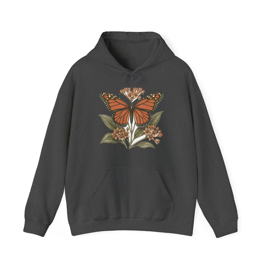 Matching Couple Sweatshirt - Butterfly & Moth Matching Couple Hooded Sweatshirt Hand-Drawn Art His Hers Best Friend Gift - Design A