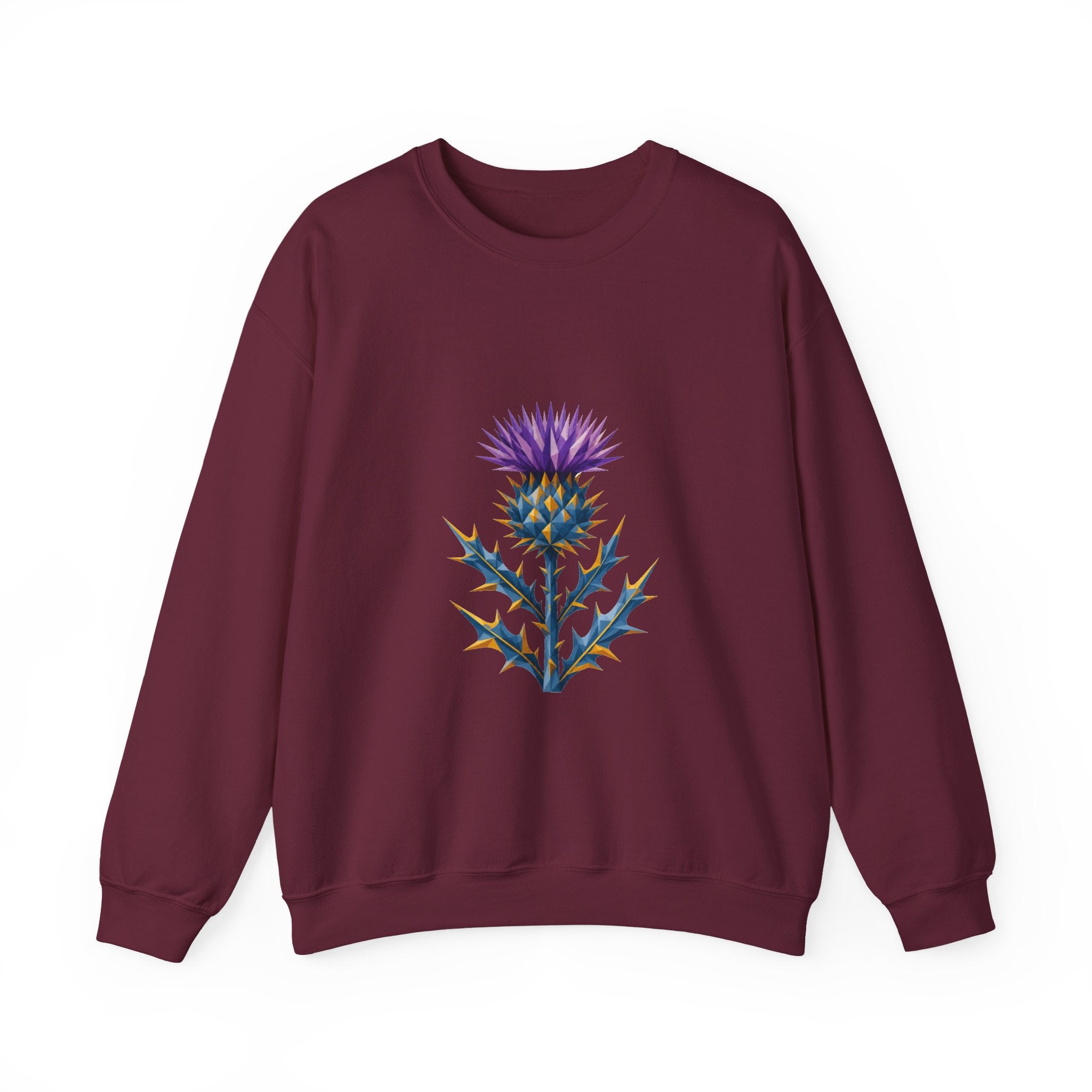 Matching Couple Sweatshirt - Lavender & Thistle Matching Couple Crewneck Sweatshirt Geometric Art His Hers Couple Gift - Design B