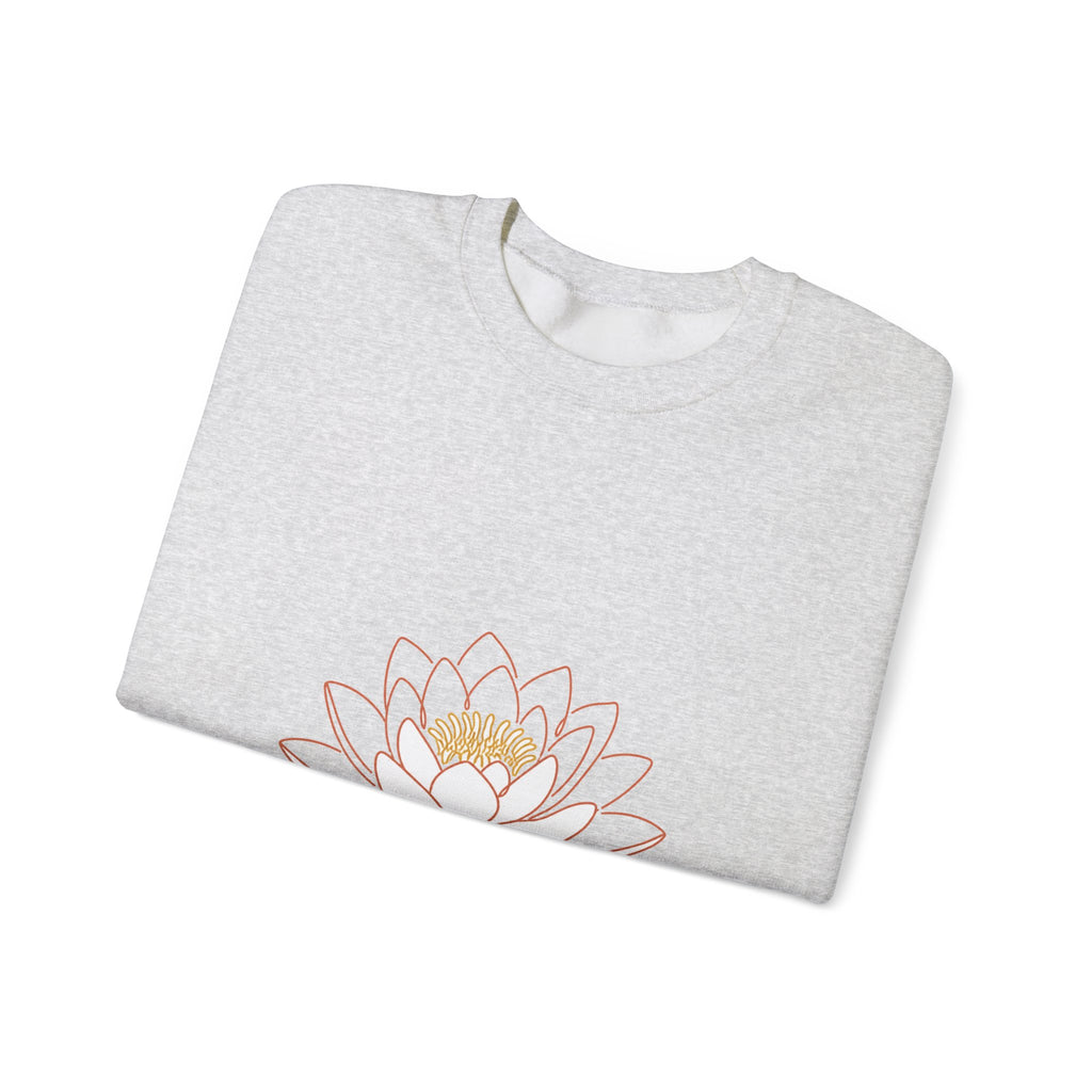 Matching Couple Sweatshirt - Open & Closed Lotus Matching Couple Comfort Colors Crew Minimalist Art His Hers Christmas Gift - Design A