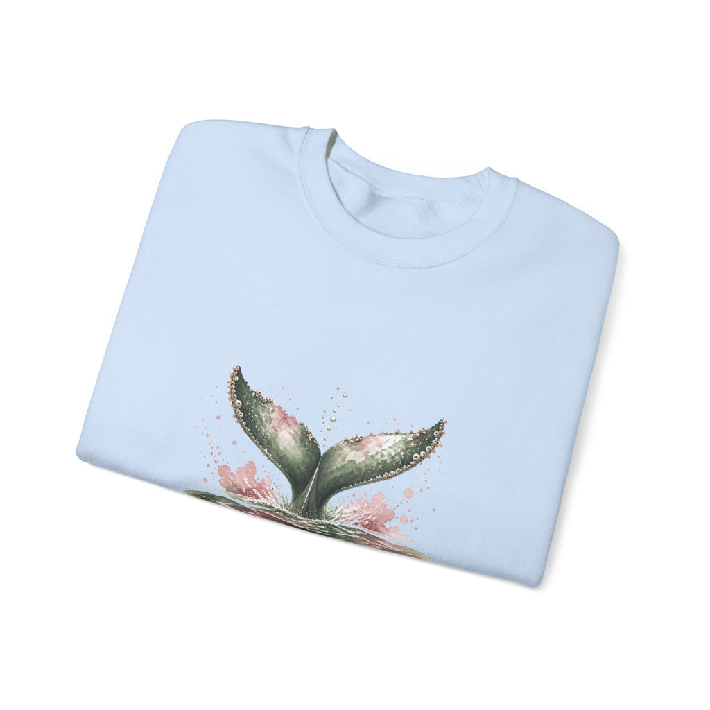 Matching Couple Sweatshirt - Eagle & Whale Matching Couple Comfort Colors Crew Watercolor Art His Hers Birthday Gift - Design B