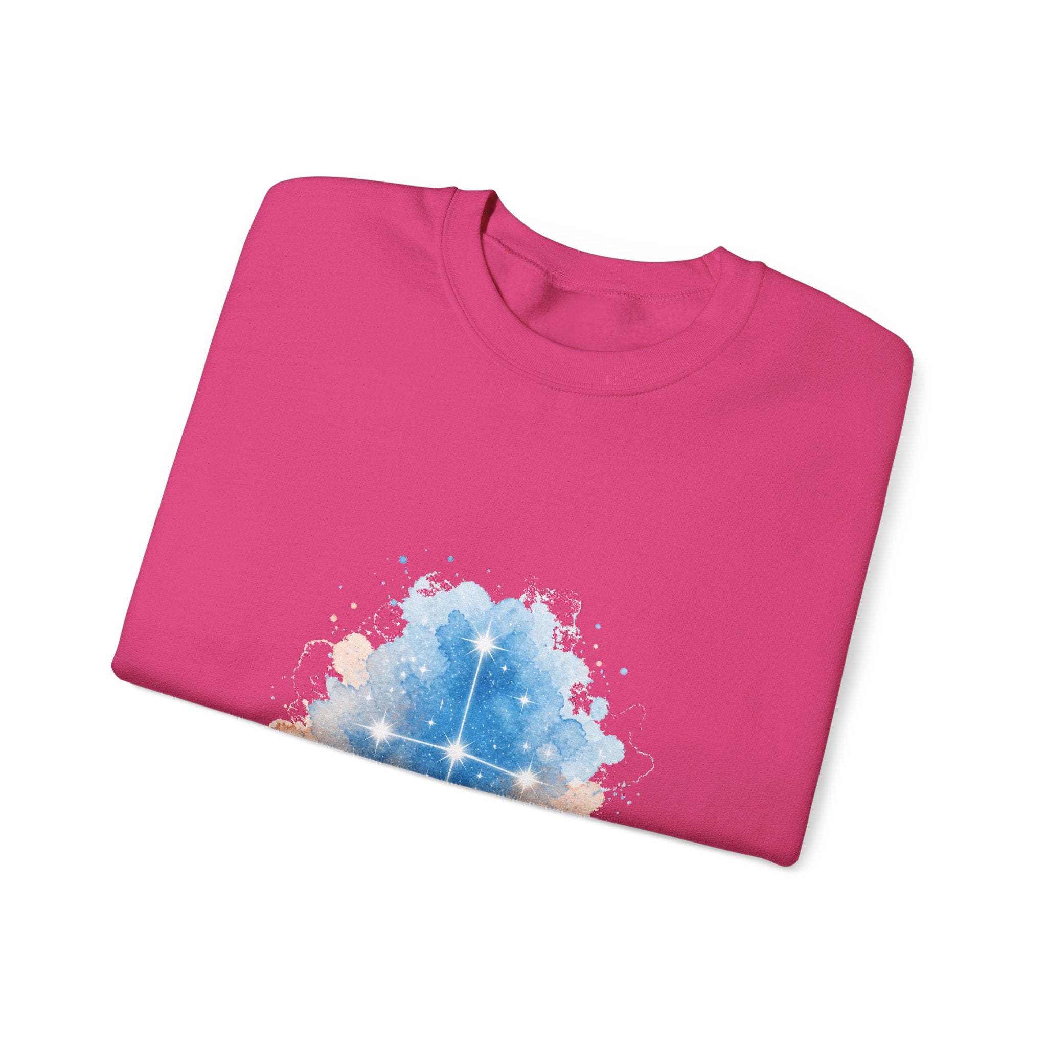 Matching Couple Sweatshirt - Aurora & Southern Cross Matching Couple Comfort Colors Crew Watercolor Art His Hers Birthday Gift - Design B
