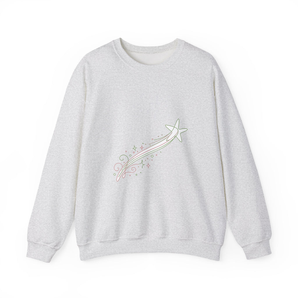 Matching Couple Sweatshirt - Shooting Star & North Star Matching Couple Premium Fleece Sweatshirt Minimalist Art His Hers Christmas Gift - Design A