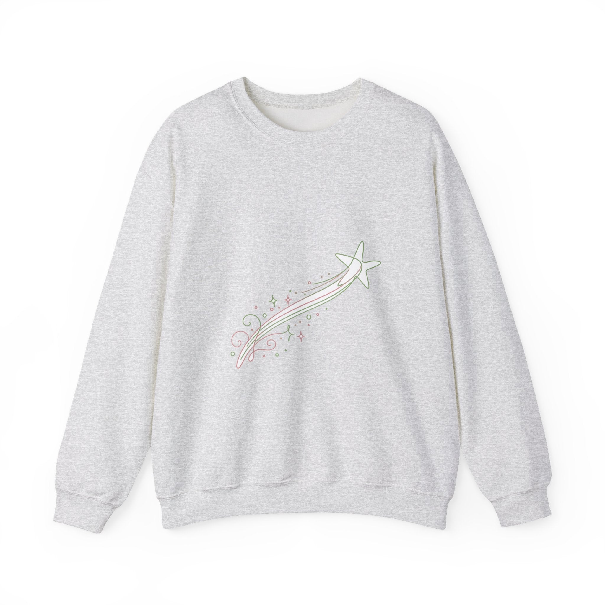 Matching Couple Sweatshirt - Shooting Star & North Star Matching Couple Premium Fleece Sweatshirt Minimalist Art His Hers Christmas Gift - Design A