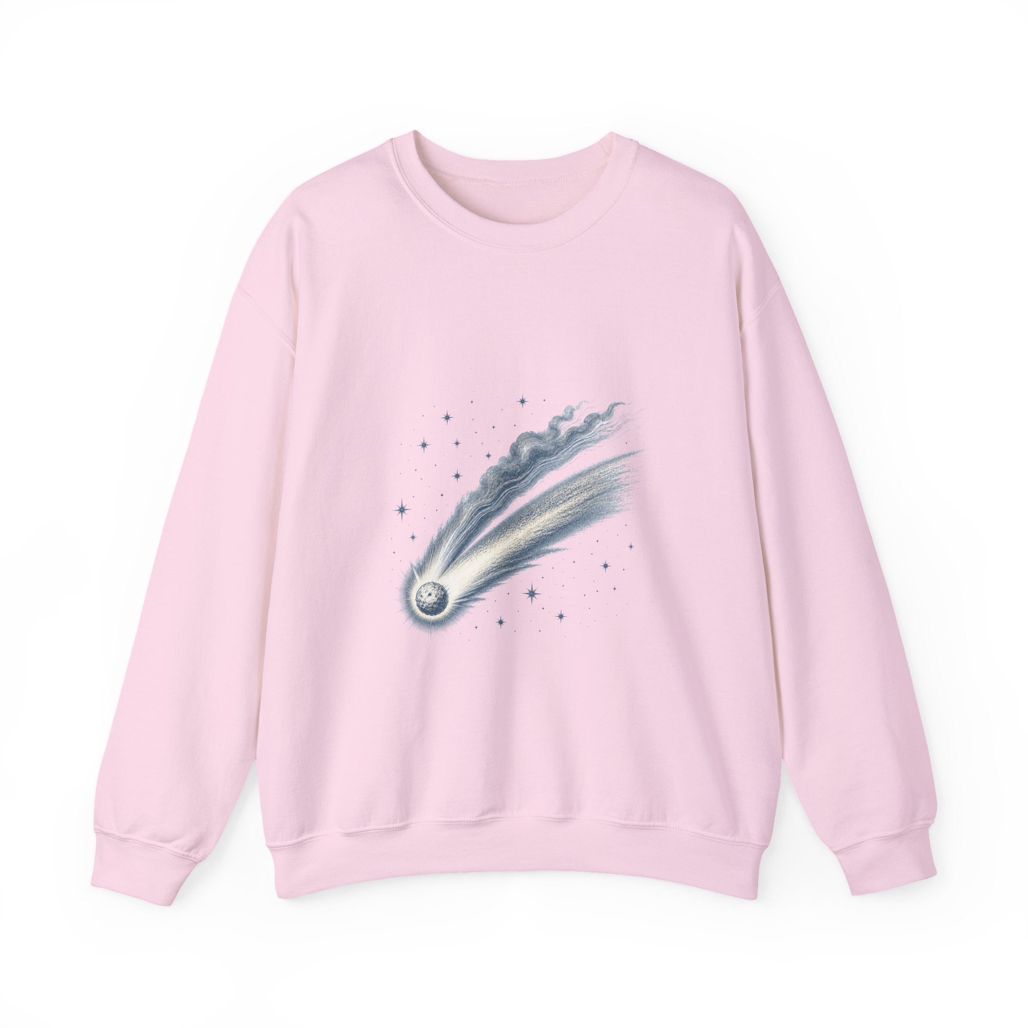 Matching Couple Sweatshirt - Comet & Asteroid Matching Couple Premium Fleece Sweatshirt Vintage Art His Hers Honeymoon Gift - Design A
