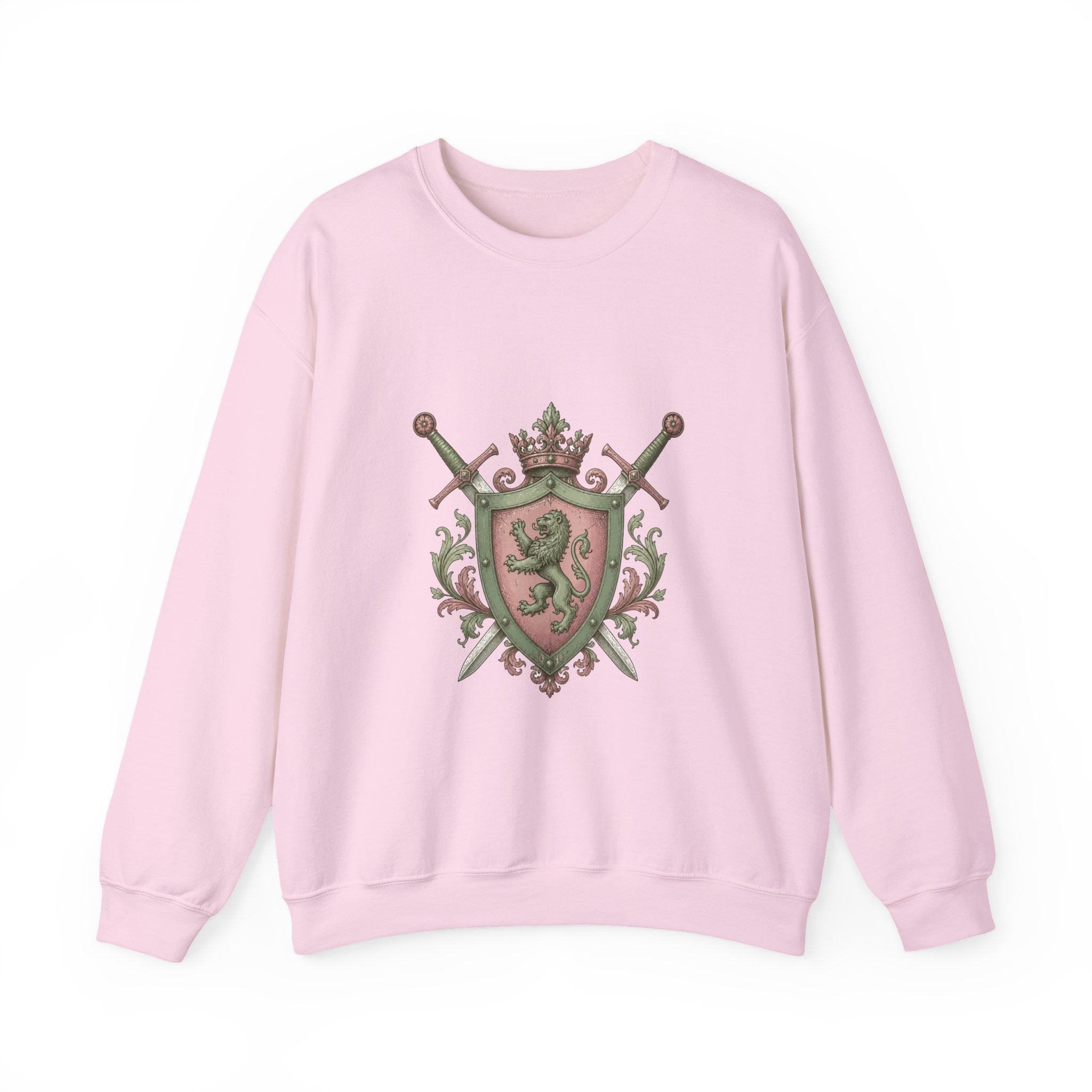 Matching Couple Sweatshirt - Crown & Shield Matching Couple Comfort Colors Crew Vintage Art His Hers Honeymoon Gift - Design B