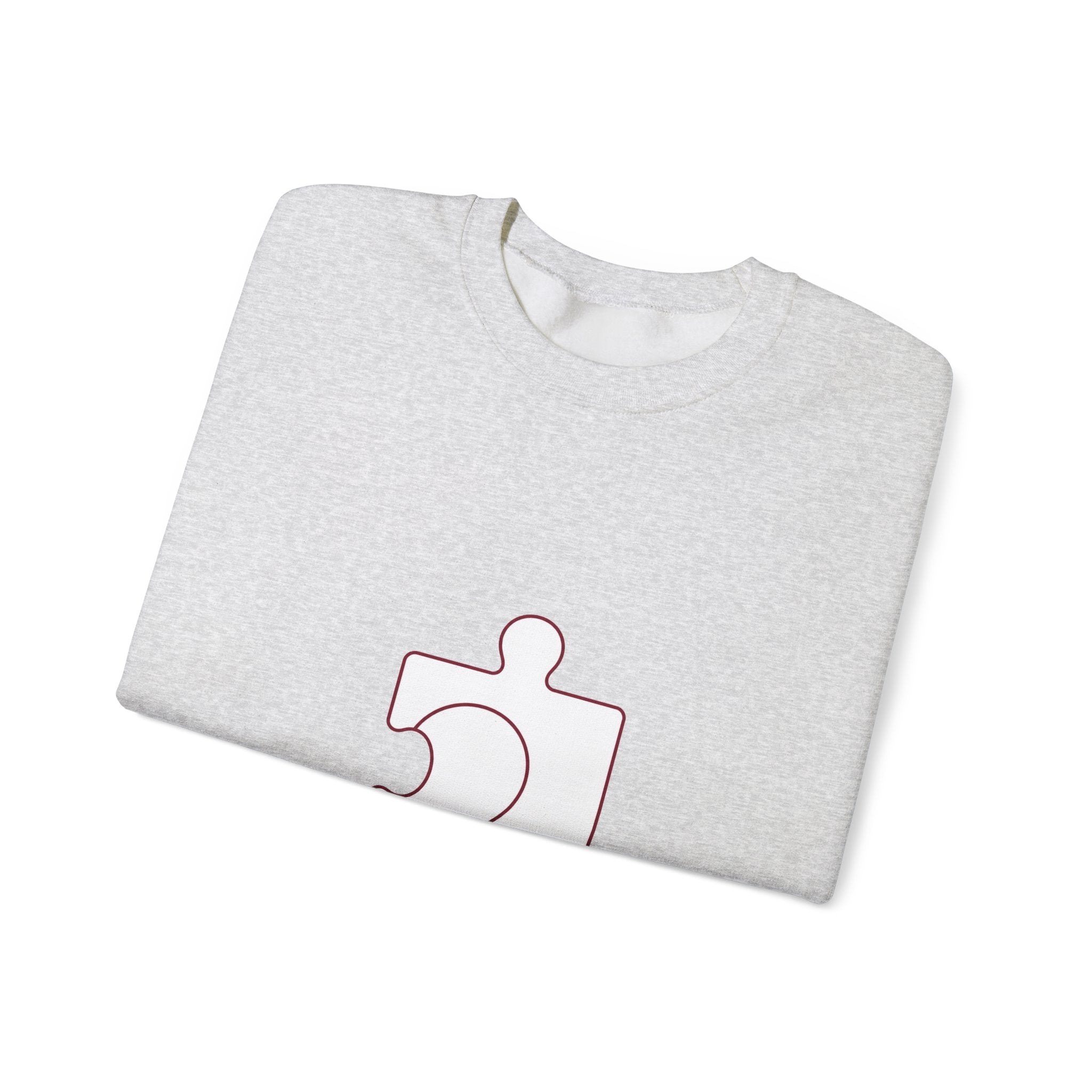 Matching Couple Sweatshirt - Puzzle Pieces Matching Couple Premium Fleece Sweatshirt Minimalist Art His Hers Christmas Gift - Design B