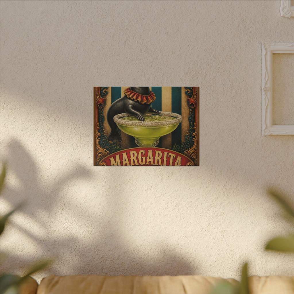 Margarita Balancing Seal Wall Art Canvas 24×36 Baroque Studio Decor Maximalist Print