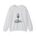 Matching Couple Sweatshirt - Open & Closed Lotus Matching Couple Comfort Colors Crew Hand-Drawn Art His Hers Anniversary Gift - Design B