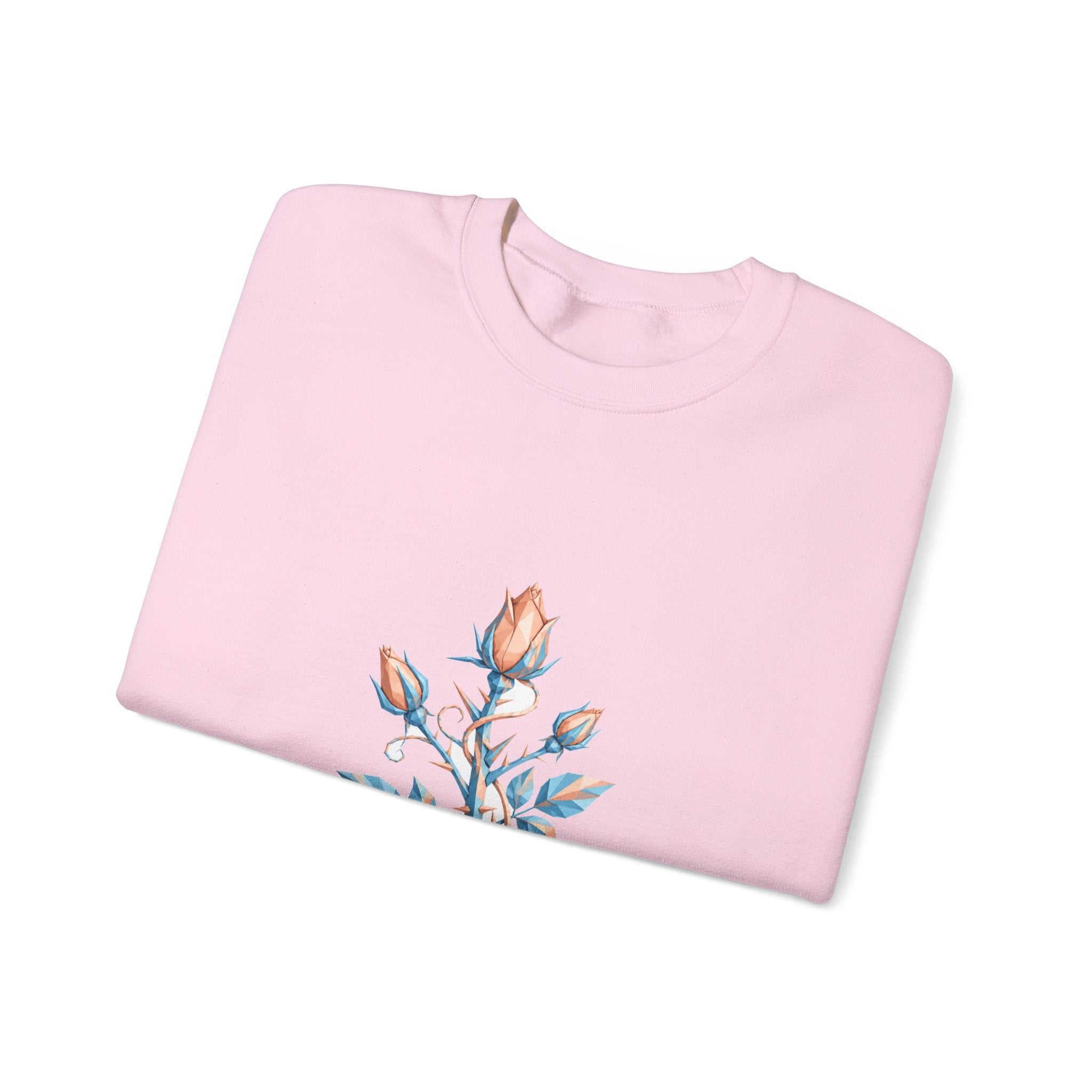 Matching Couple Sweatshirt - Rose & Thorn Matching Couple Comfort Colors Crew Geometric Art His Hers Love Gift - Design B